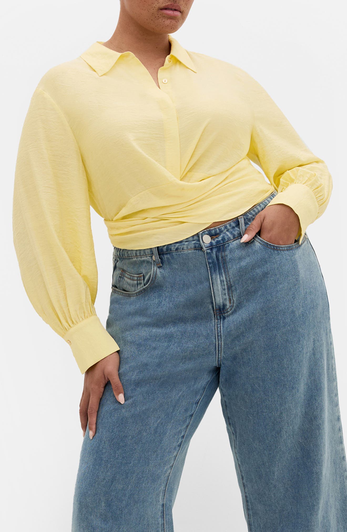 Rosabella Tie Hem Button-Up Shirt - image 5