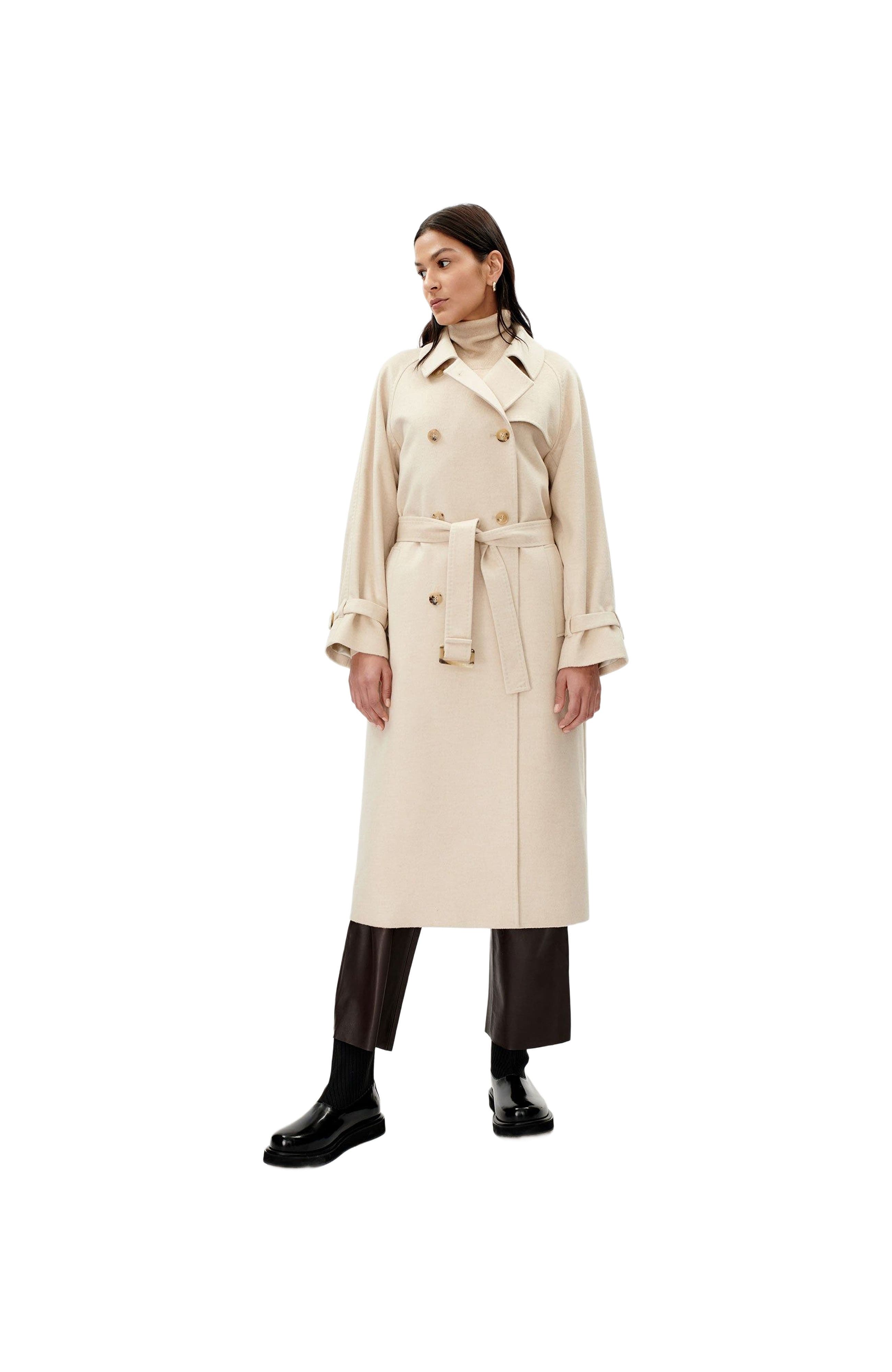 Cashmere Double Breasted Trench Coat - image 1