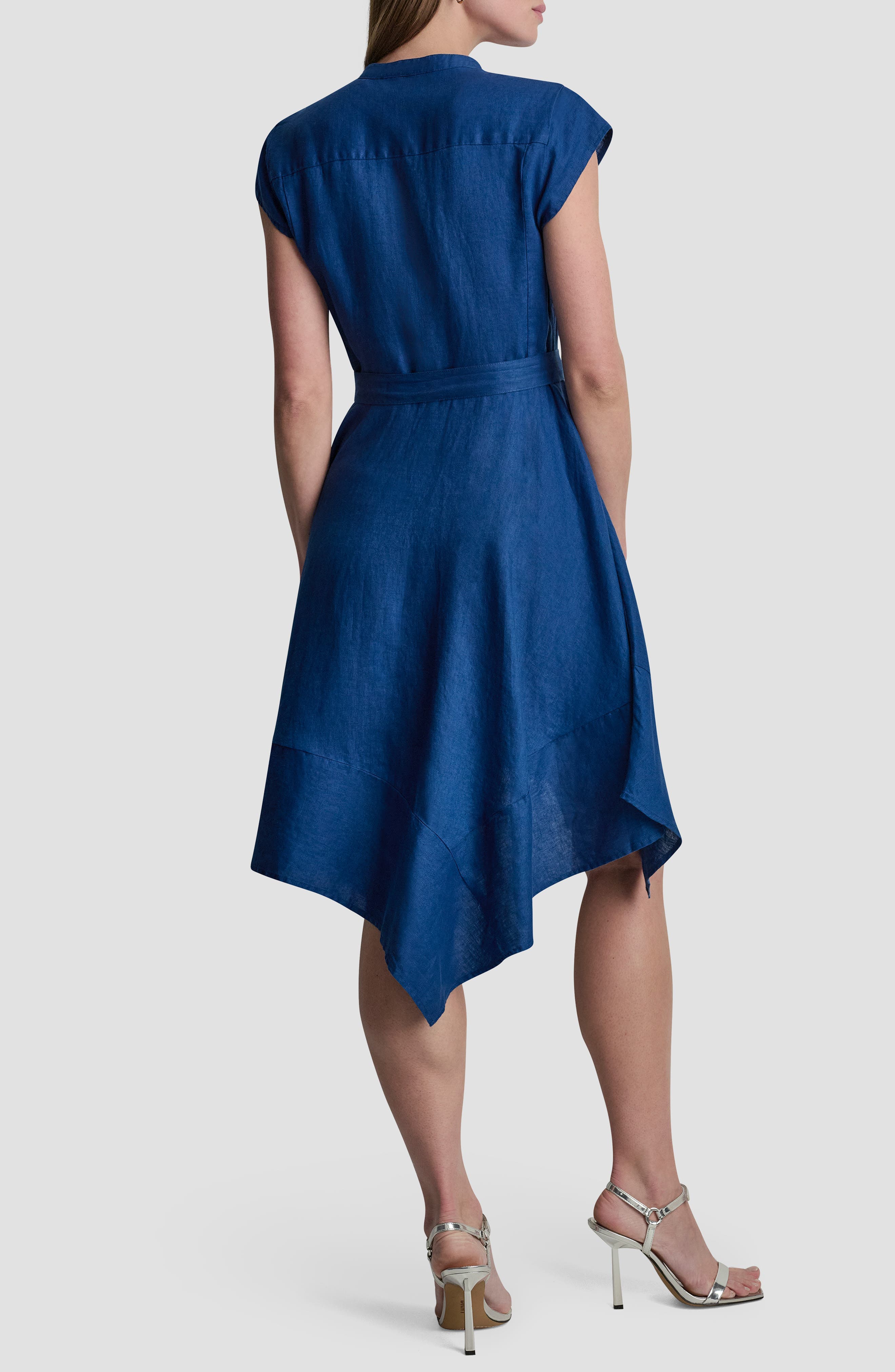 Handkerchief Hem Linen Shirtdress - image 4