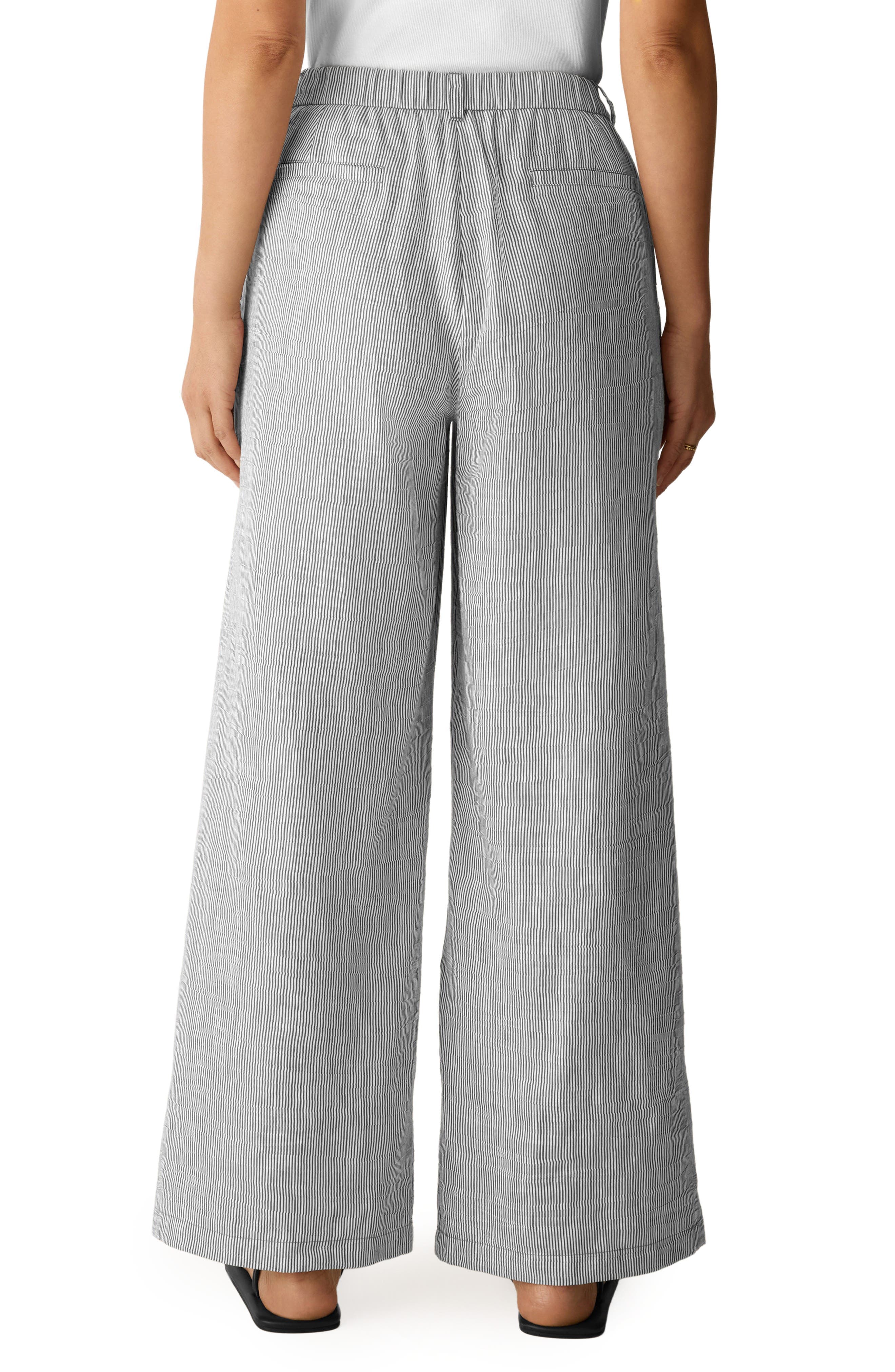 High Waist Linen Blend Wide Leg Pants - image 4