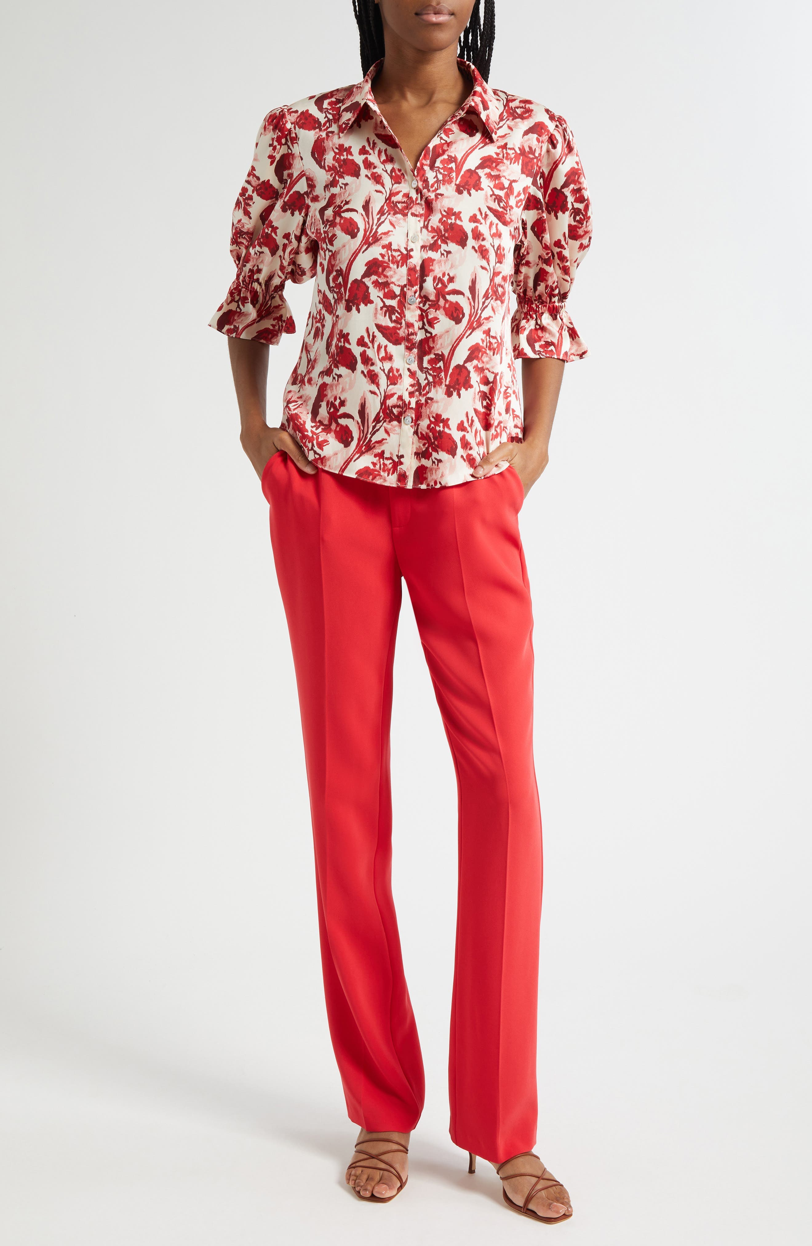 Fiona Floral Ribbons Button-Up Shirt - image 2