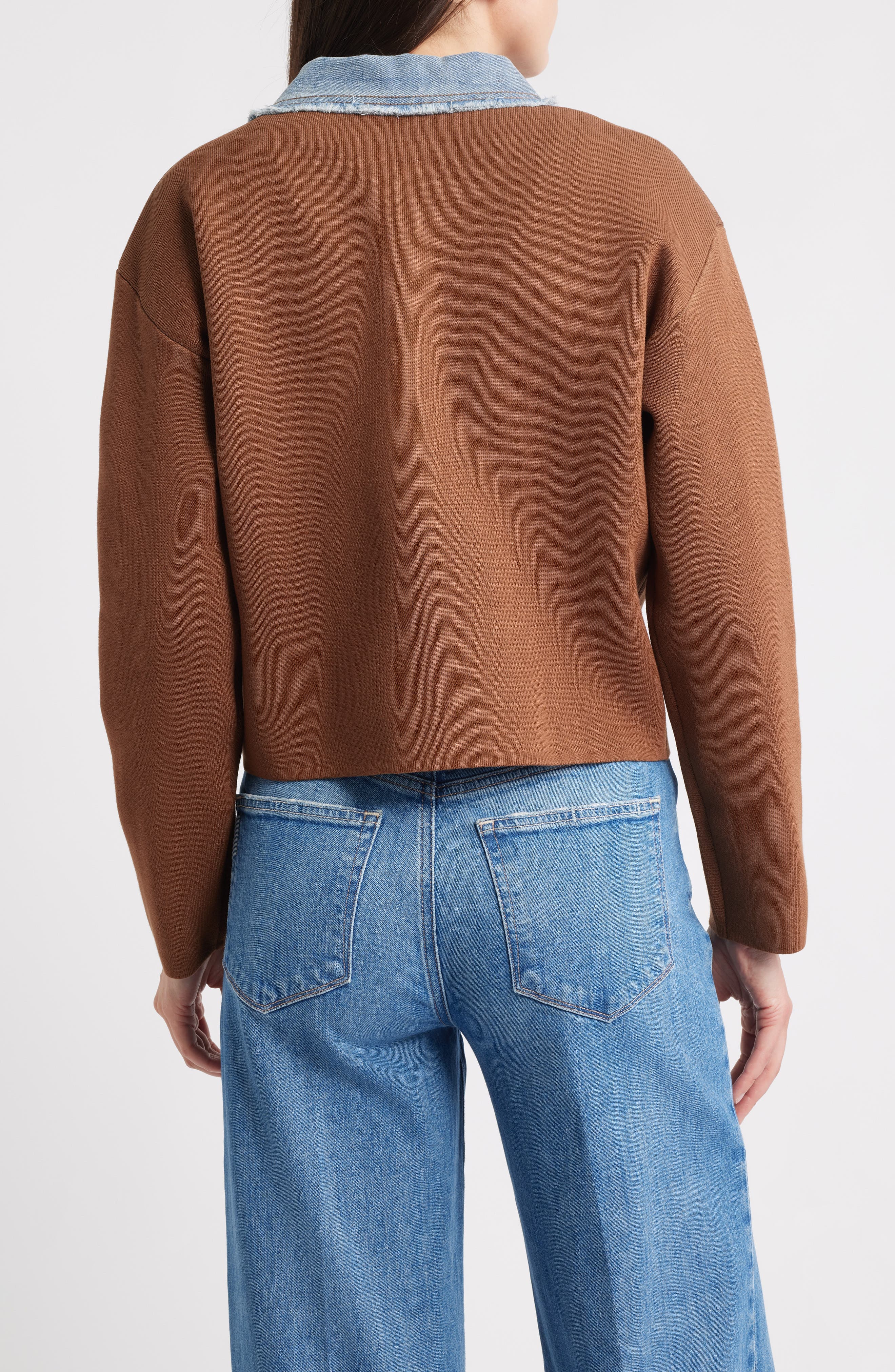 Knit & Denim Trucker Jacket - image 2