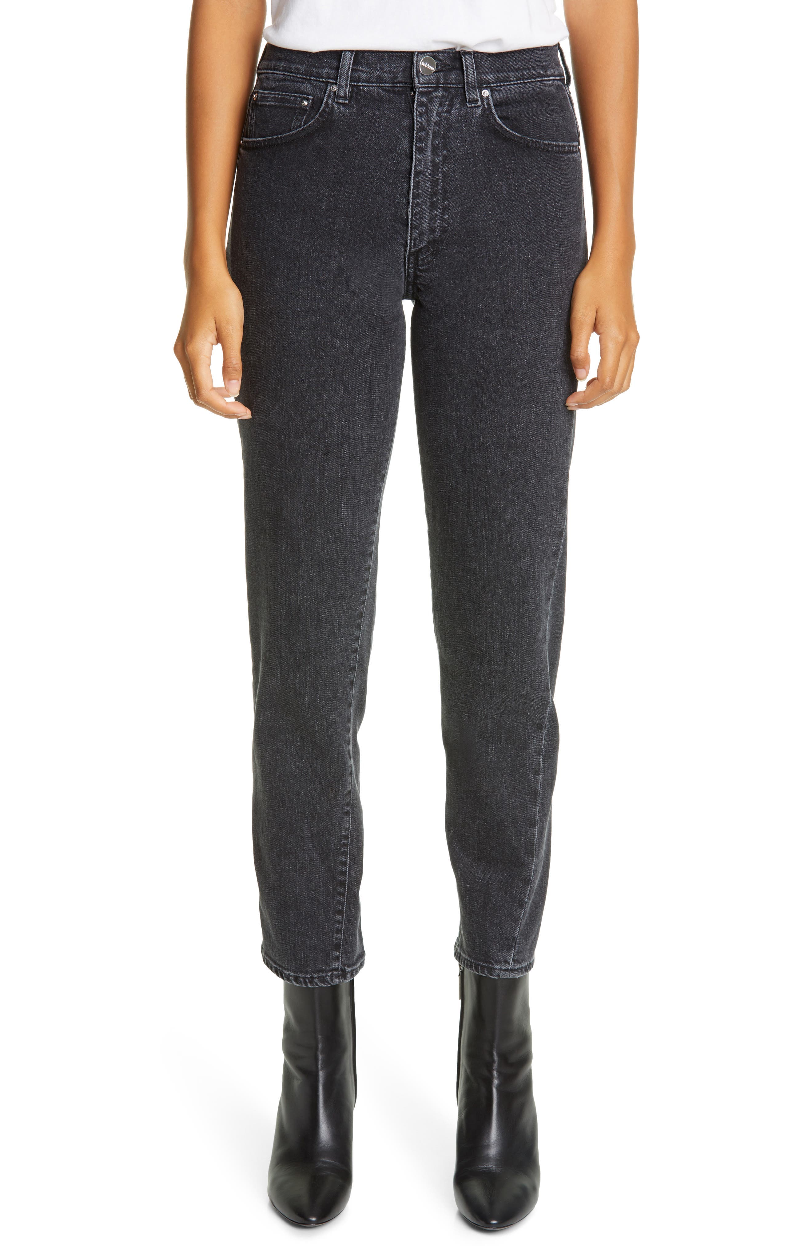Twisted Seam High Waist Straight Leg Crop Jeans - image 1