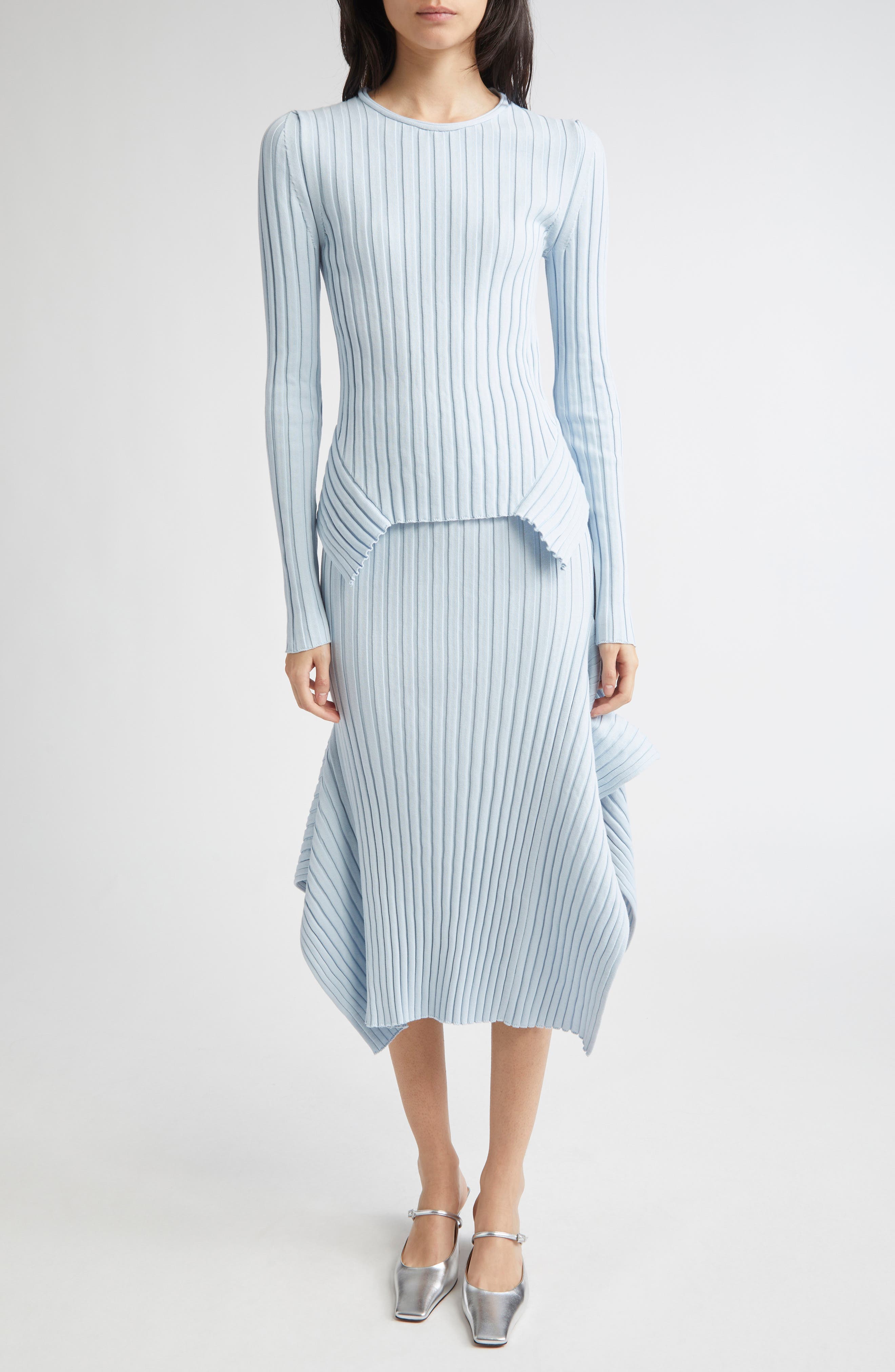 Textured Knit Rib Sweater - image 2