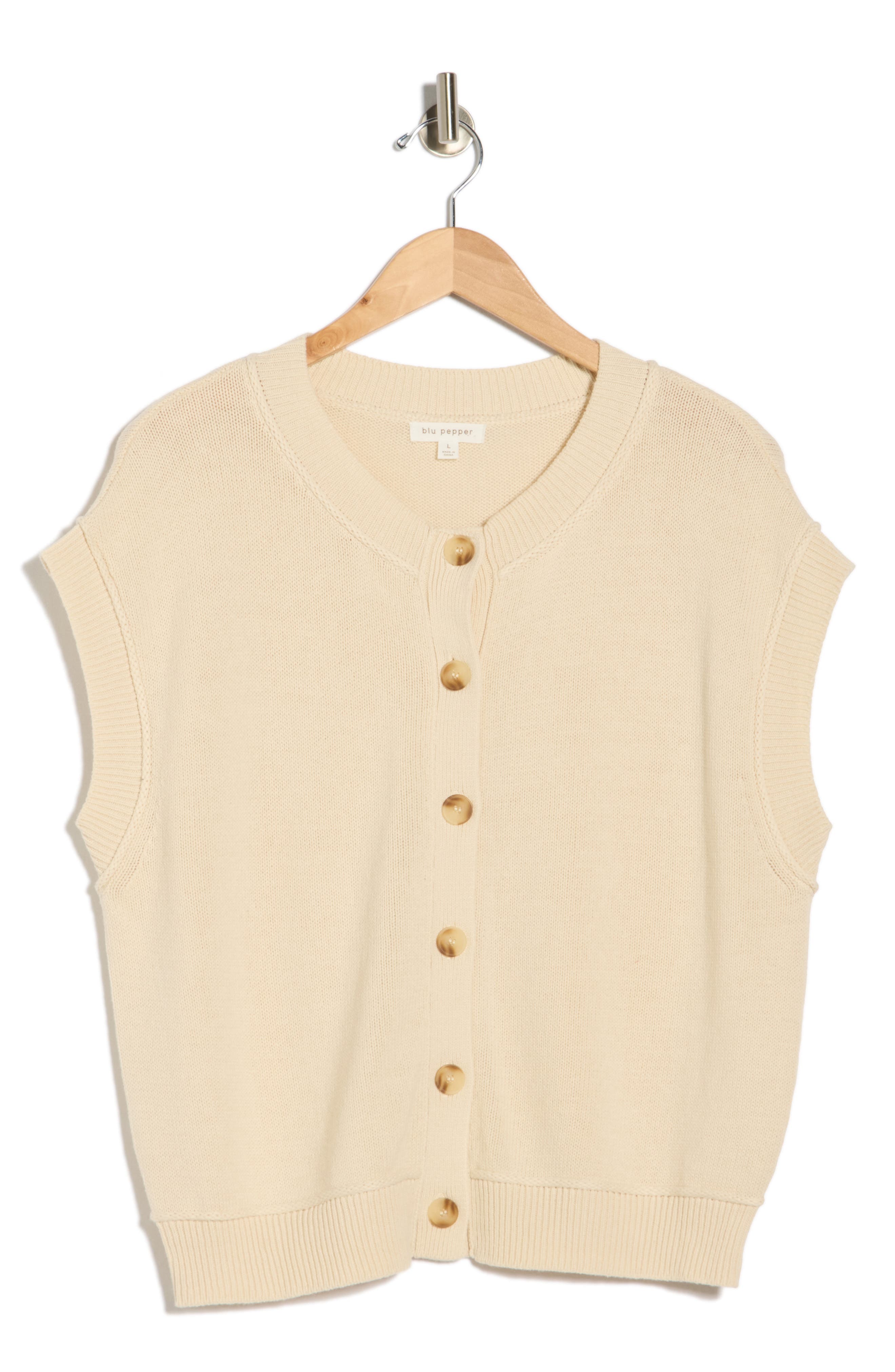 Cap Sleeve Button Front Cardigan - image 1