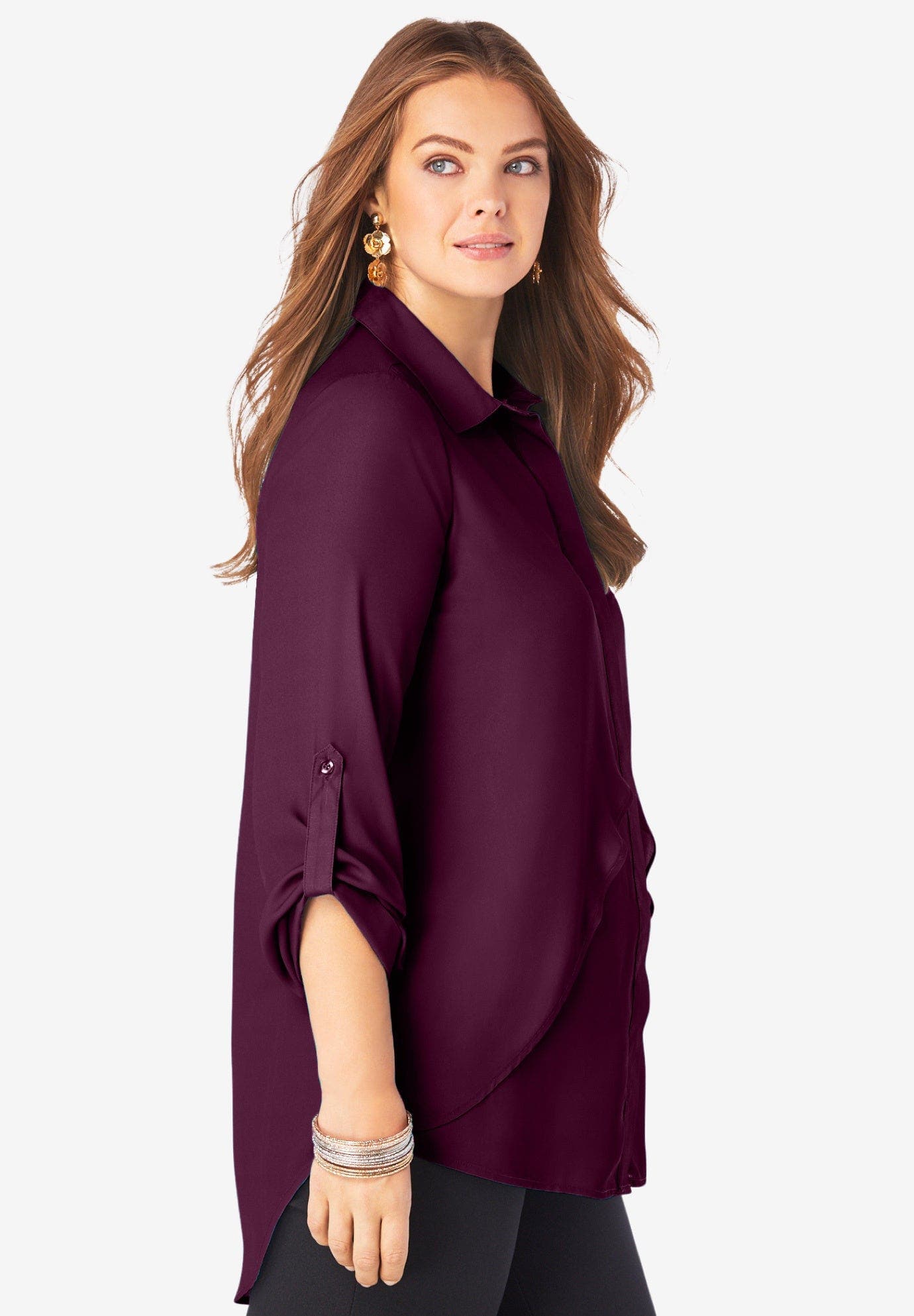 Georgette Overlay Big Shirt - image 5