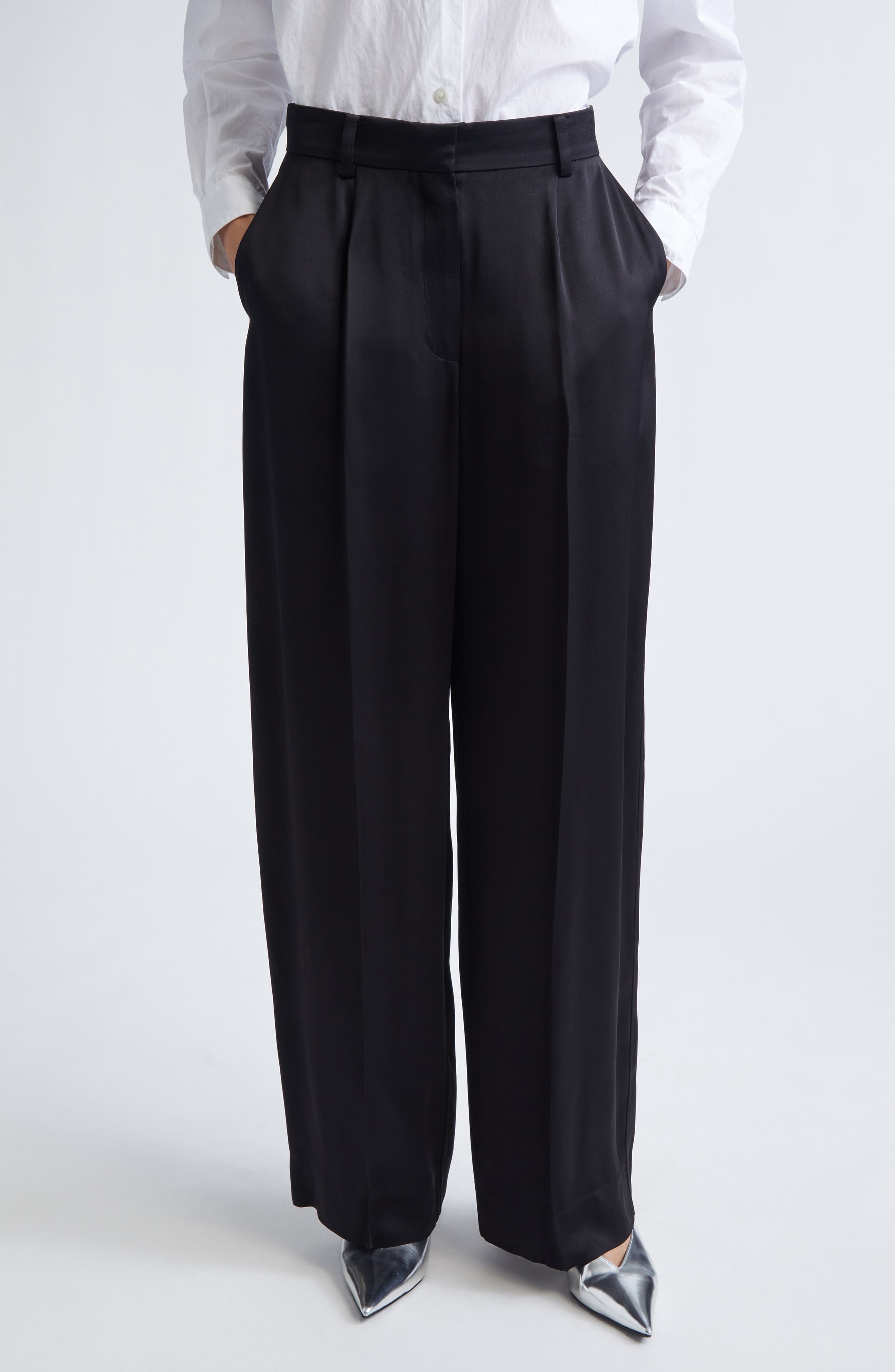 Pleated Fluid Pants - image 1