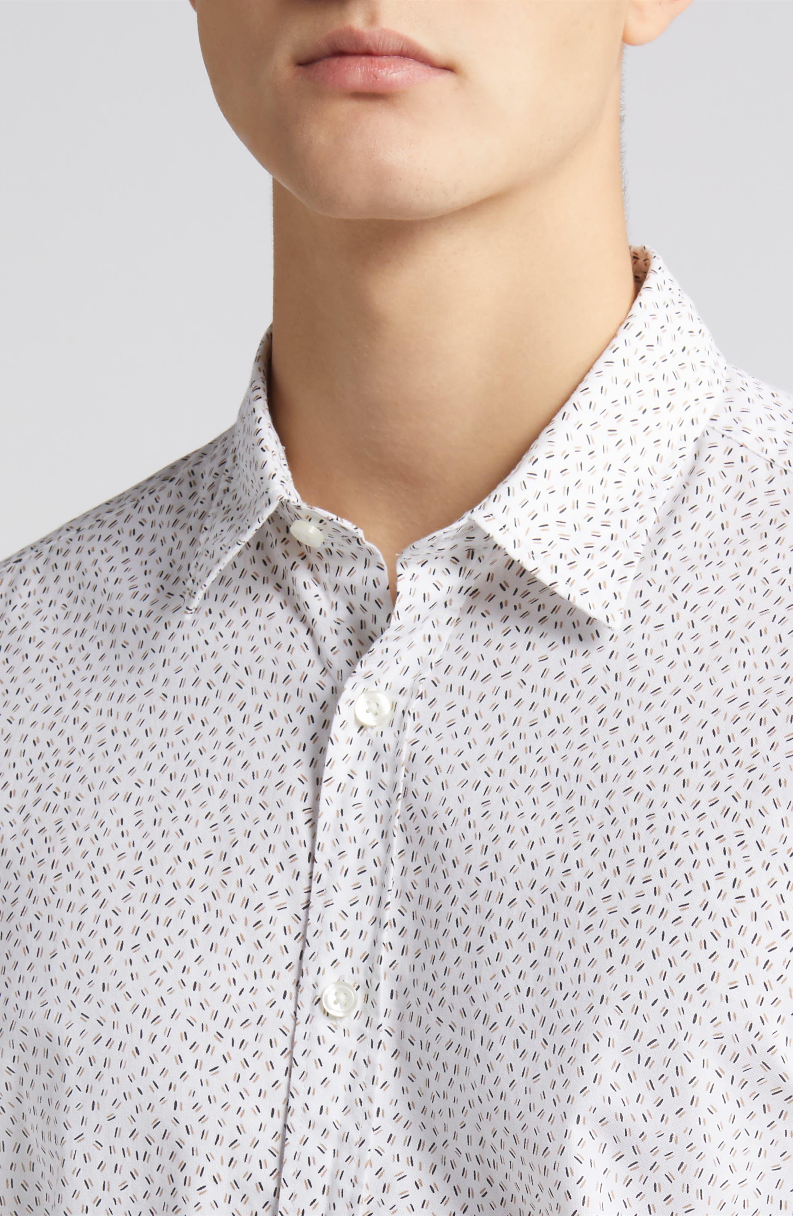 Liam Ditsy Print Button-Up Shirt - image 2