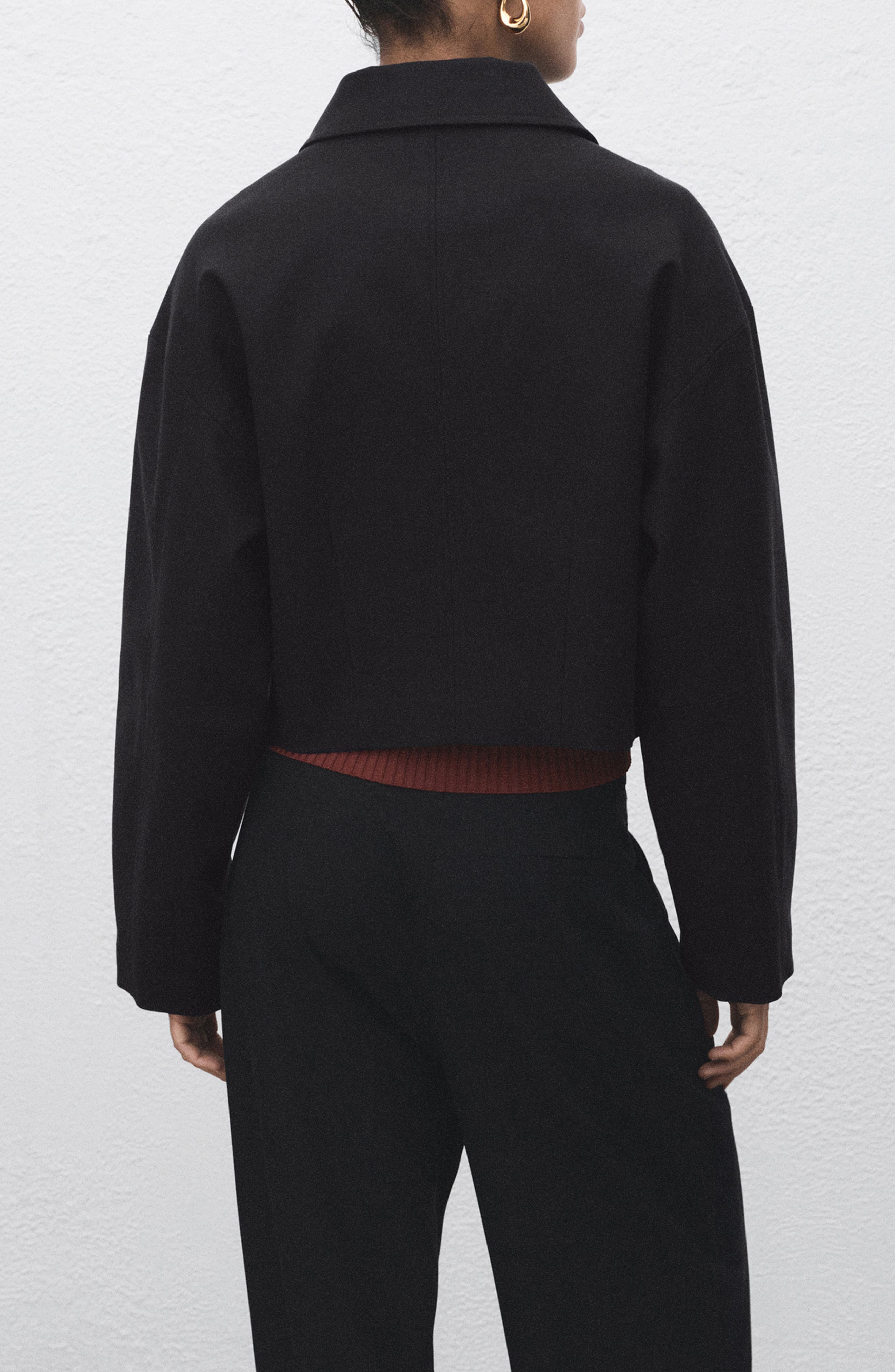 Crop Button Front Jacket - image 2