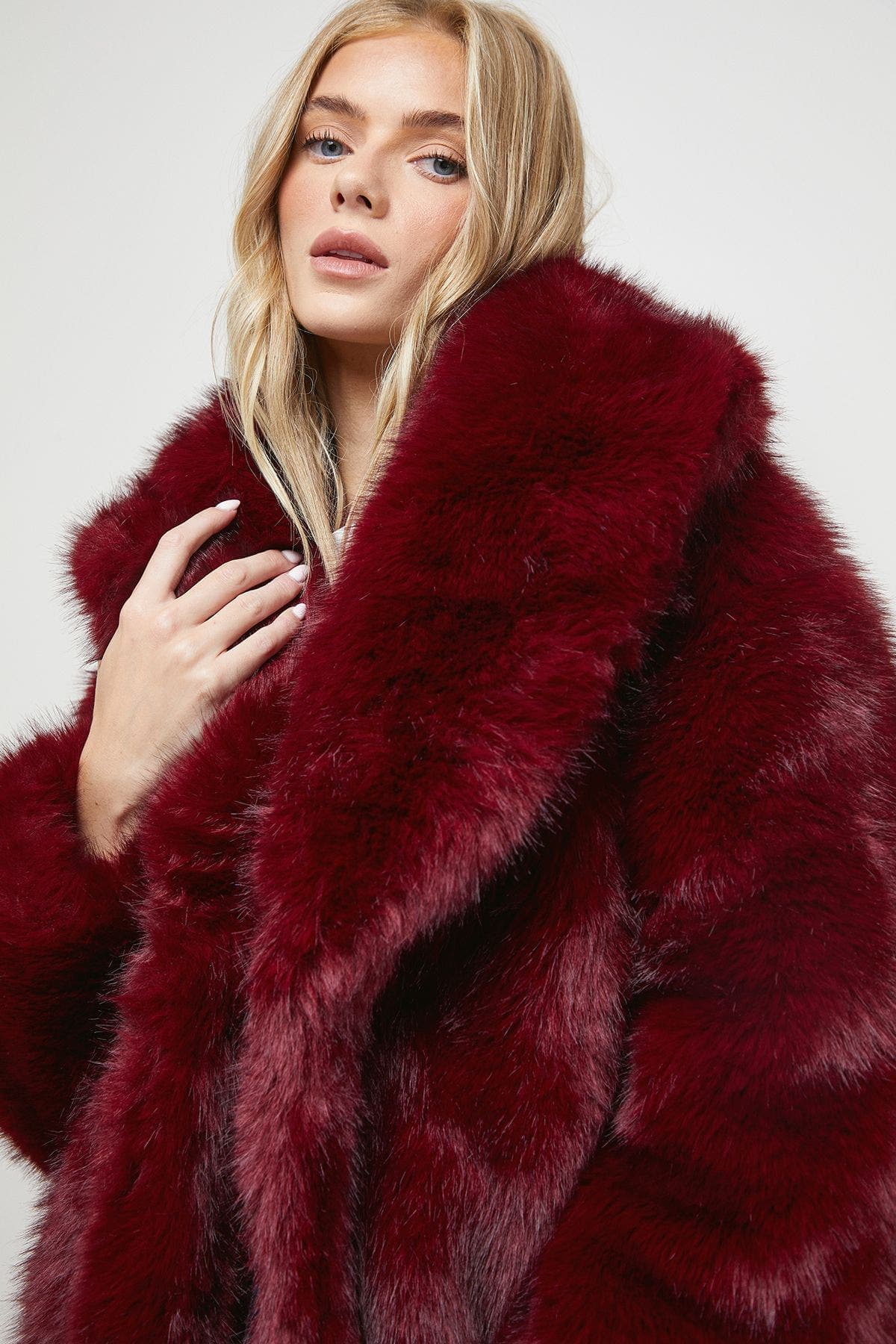 Maxi Faux Fur Plush Coat - image 2