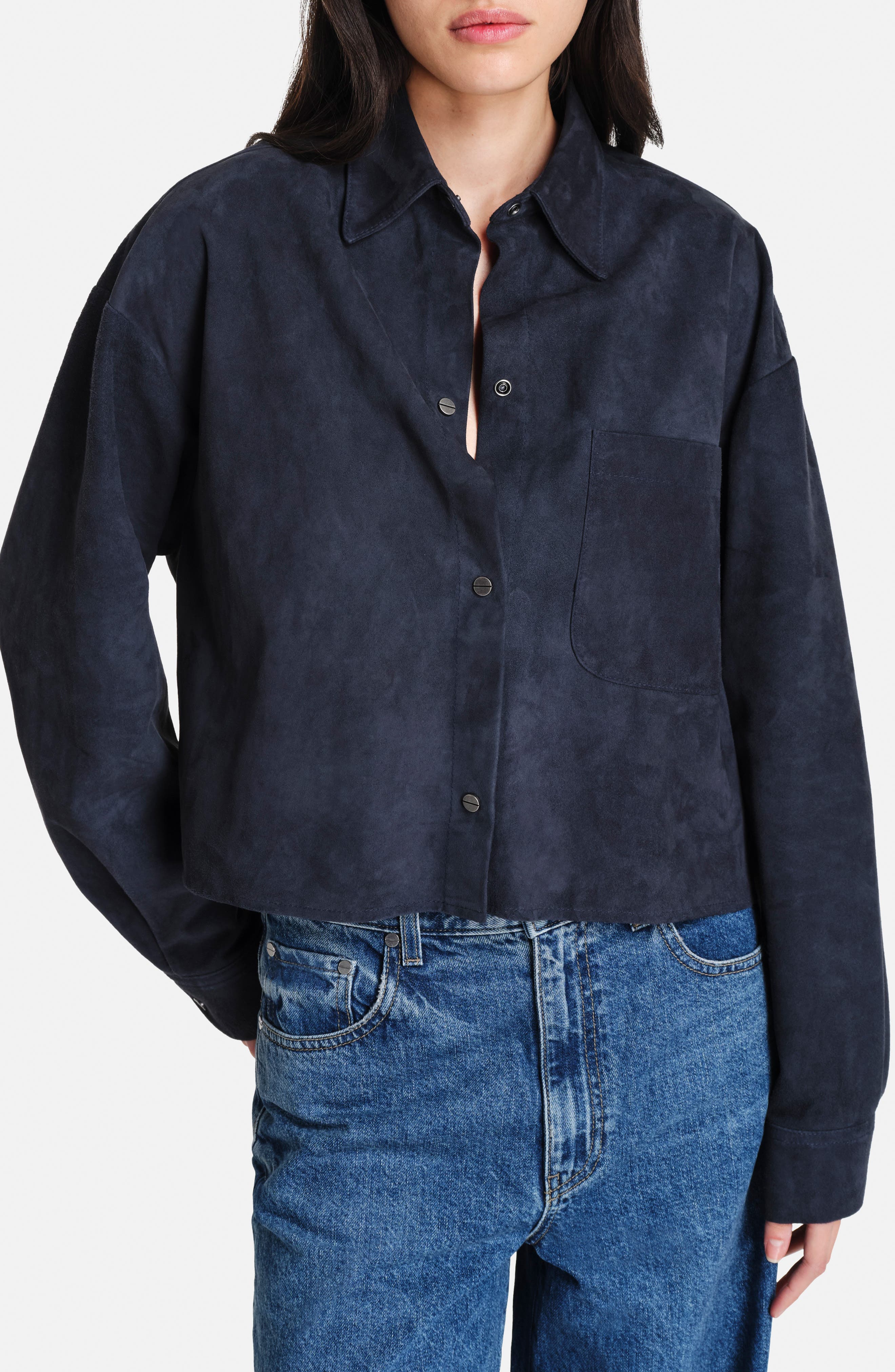 Little Big Joe Suede Snap-Up Shirt - image 1