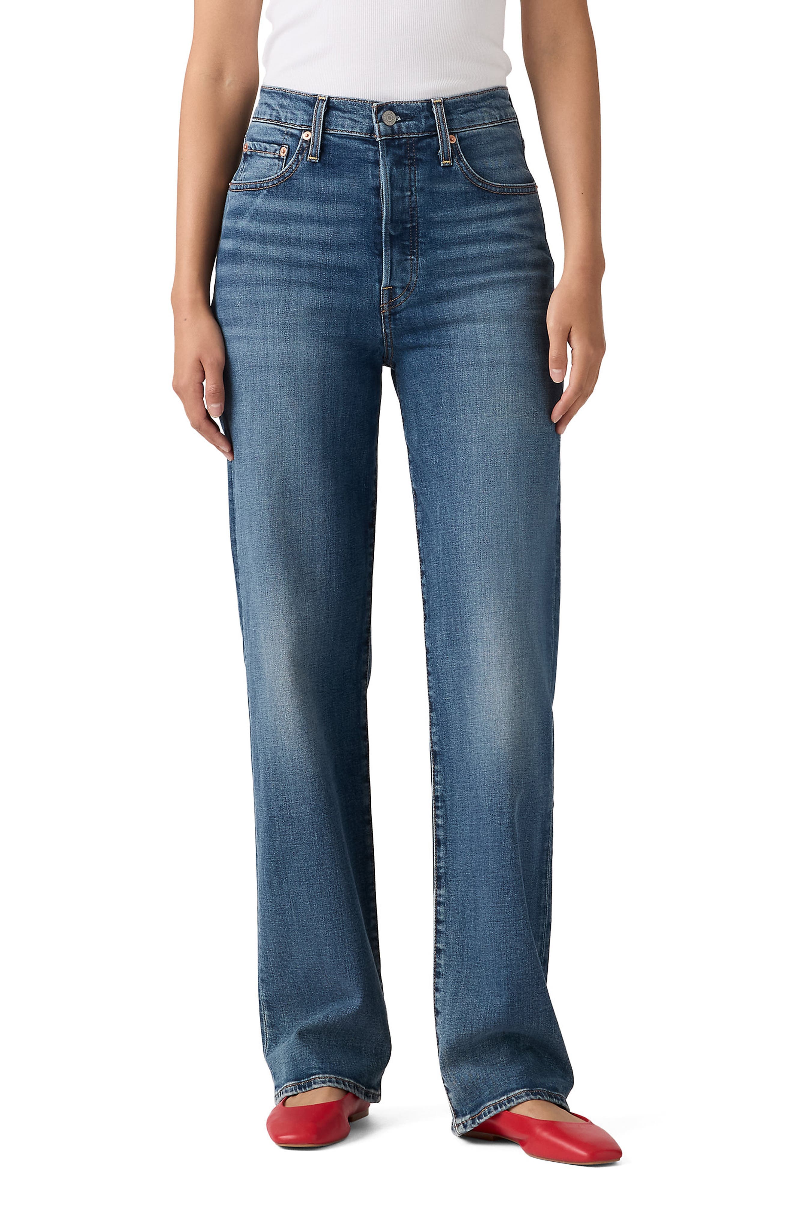 Ribcage High Waist Straight Leg Jeans - image 1