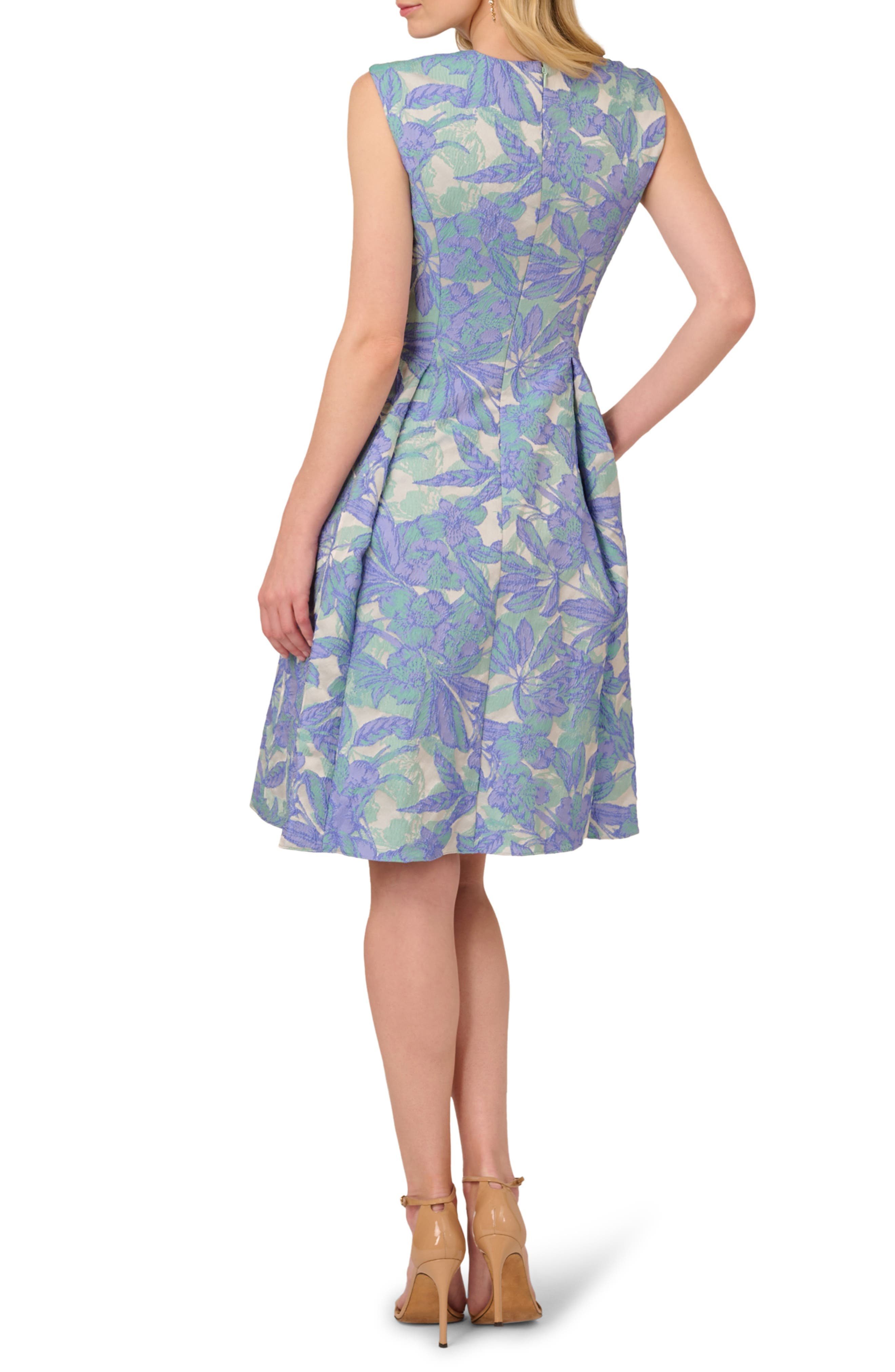 Floral Jacquard Sleeveless Dress - image 2