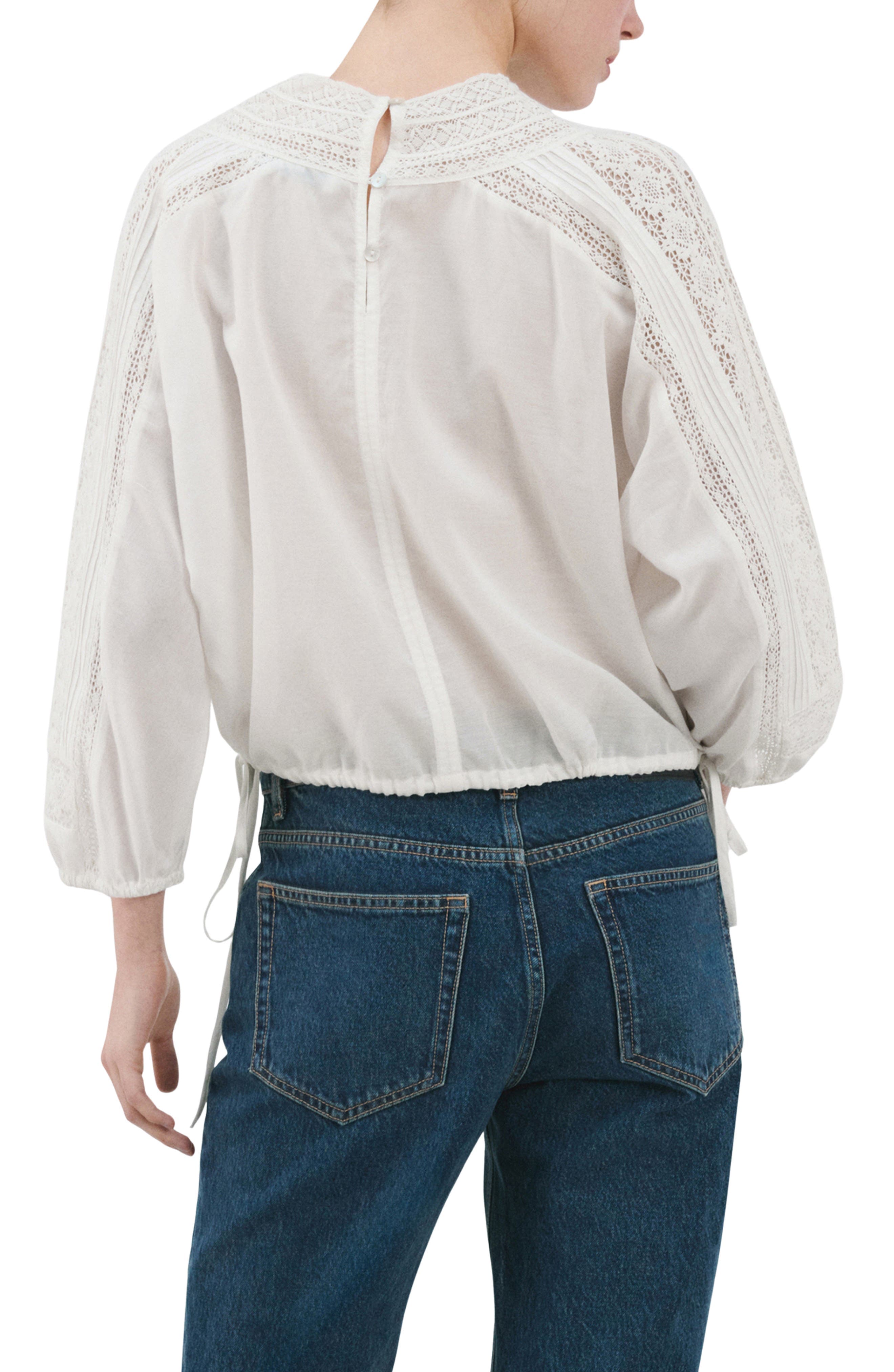Lace Inset Woven Shirt - image 2