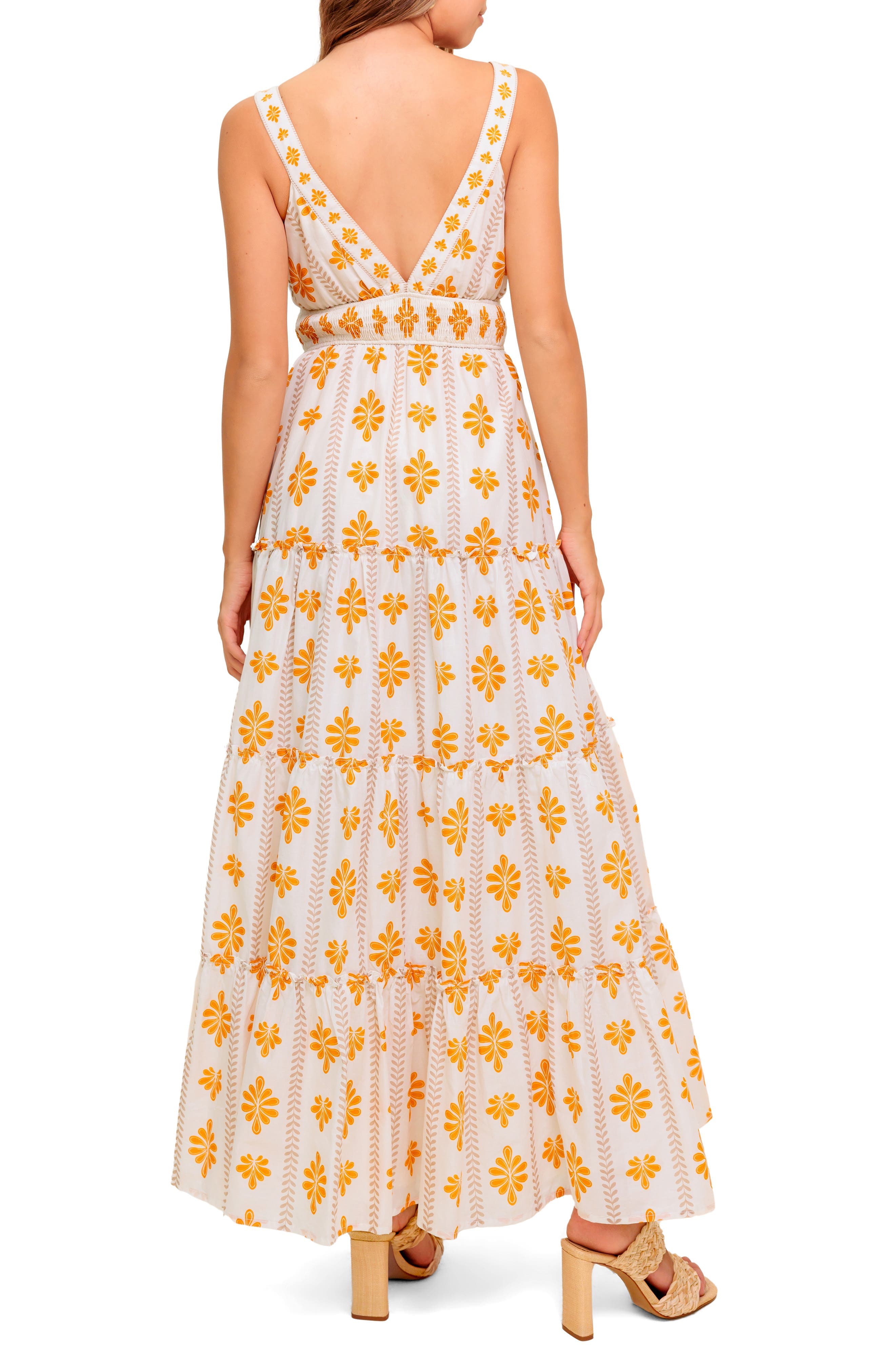 Floral V-Neck Maxi Dress - image 2
