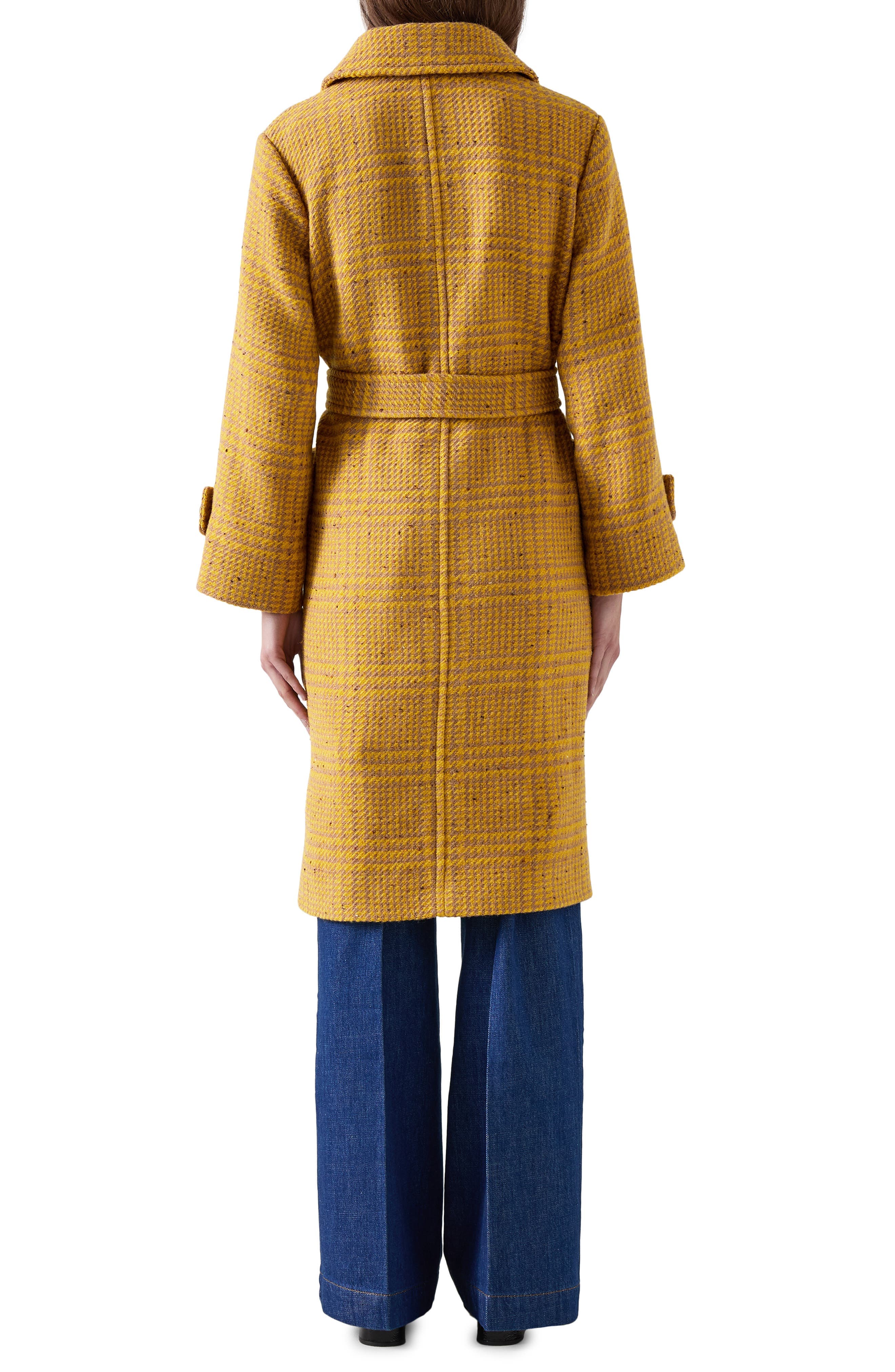 Blythe Check Stretch Wool Blend Coat - image 2