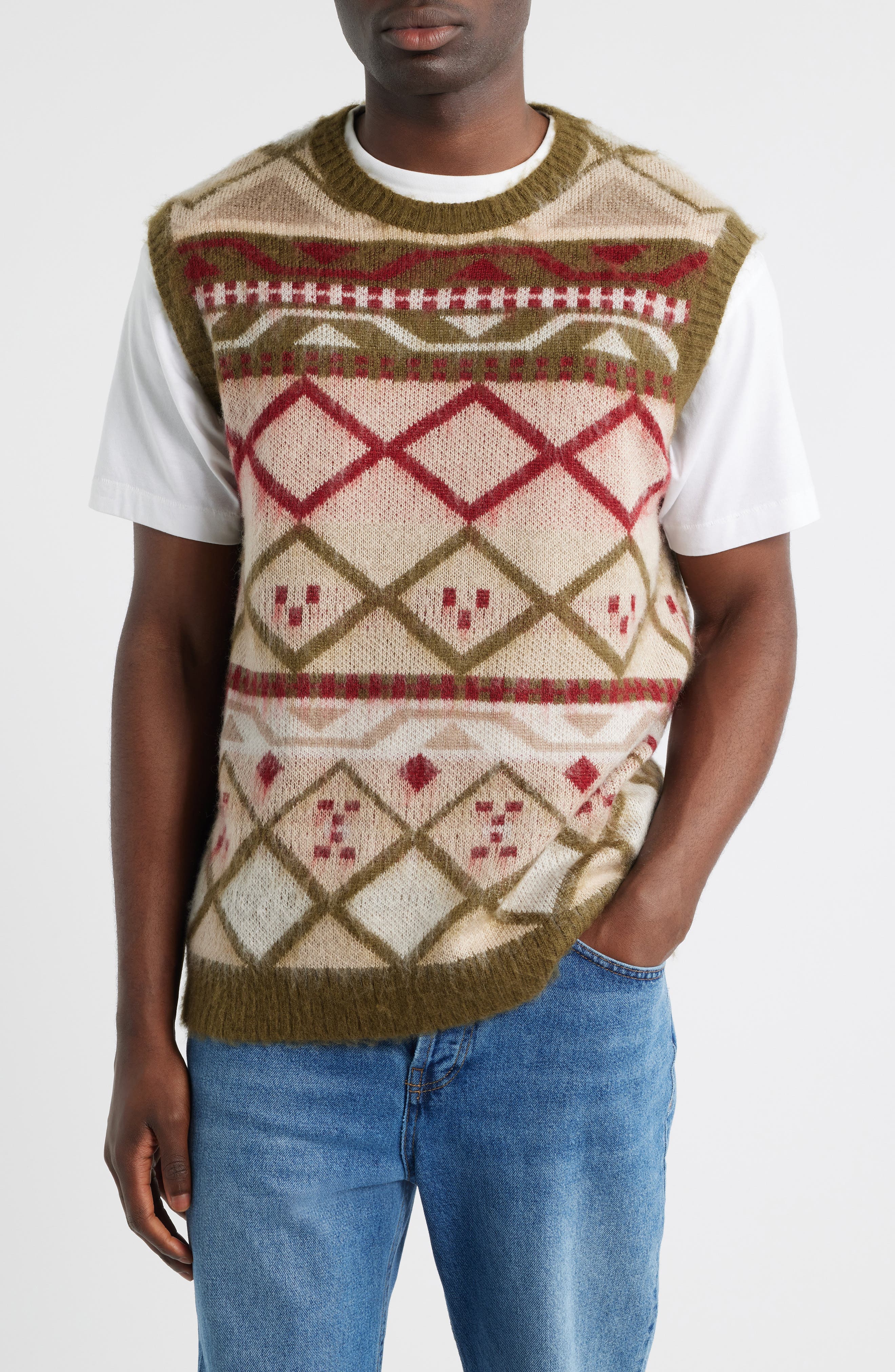 Fair Isle Oversize Vest - image 1