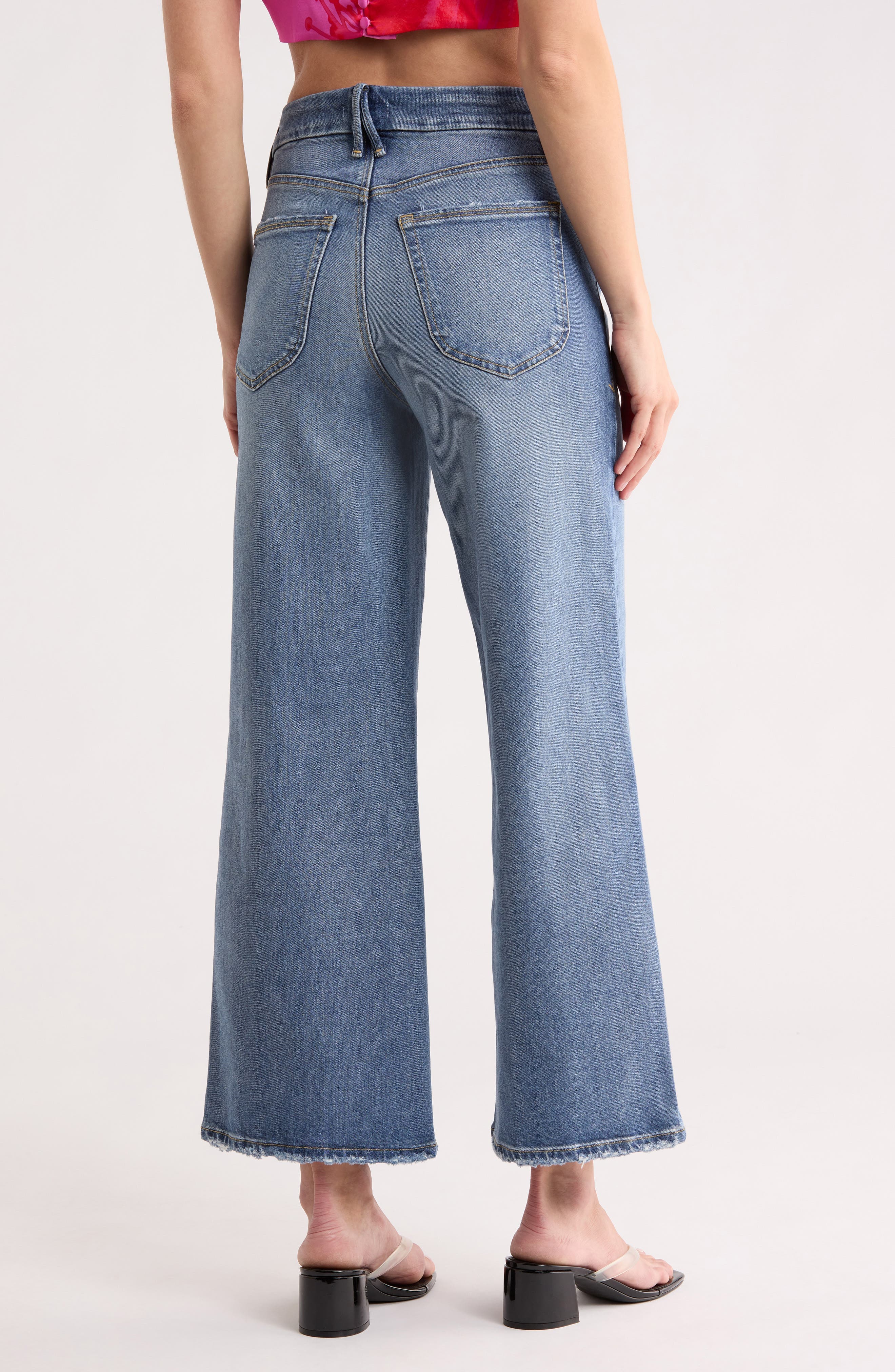 Soft Tech Good Waist High Waist Crop Palazzo Jeans - image 4