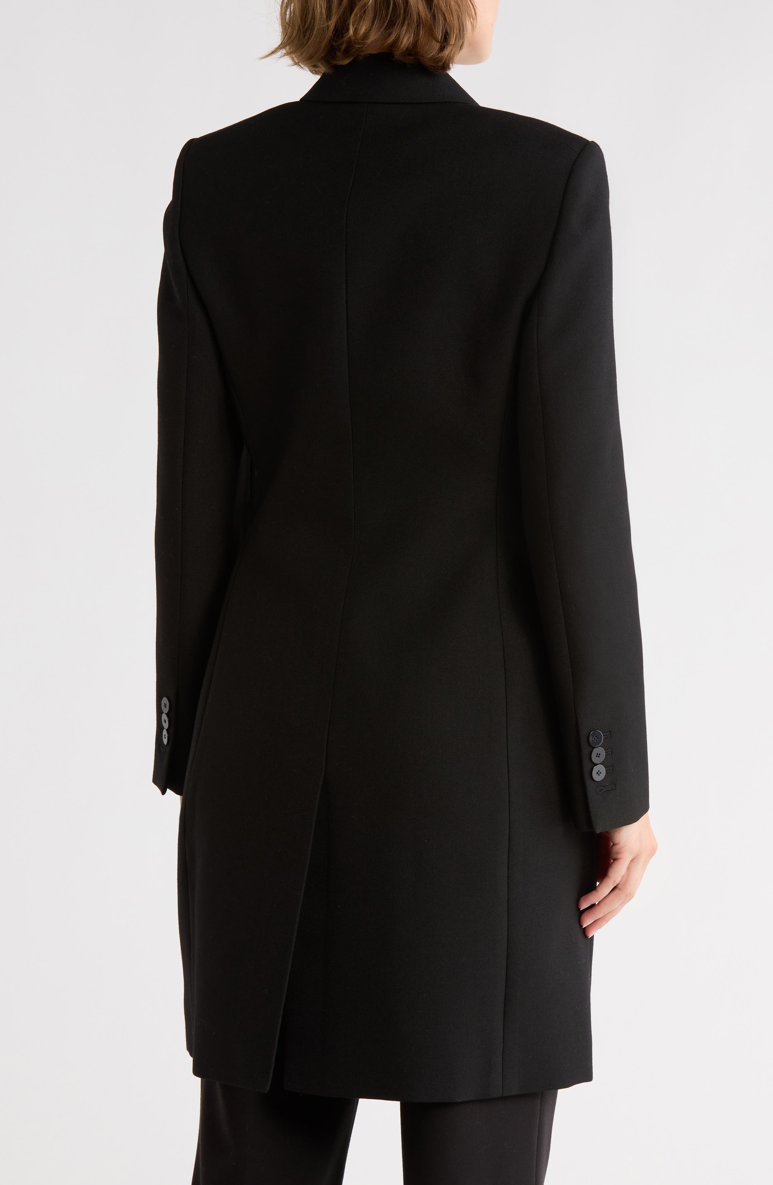 Tailored Double Breasted Wool Blend Coat - image 2