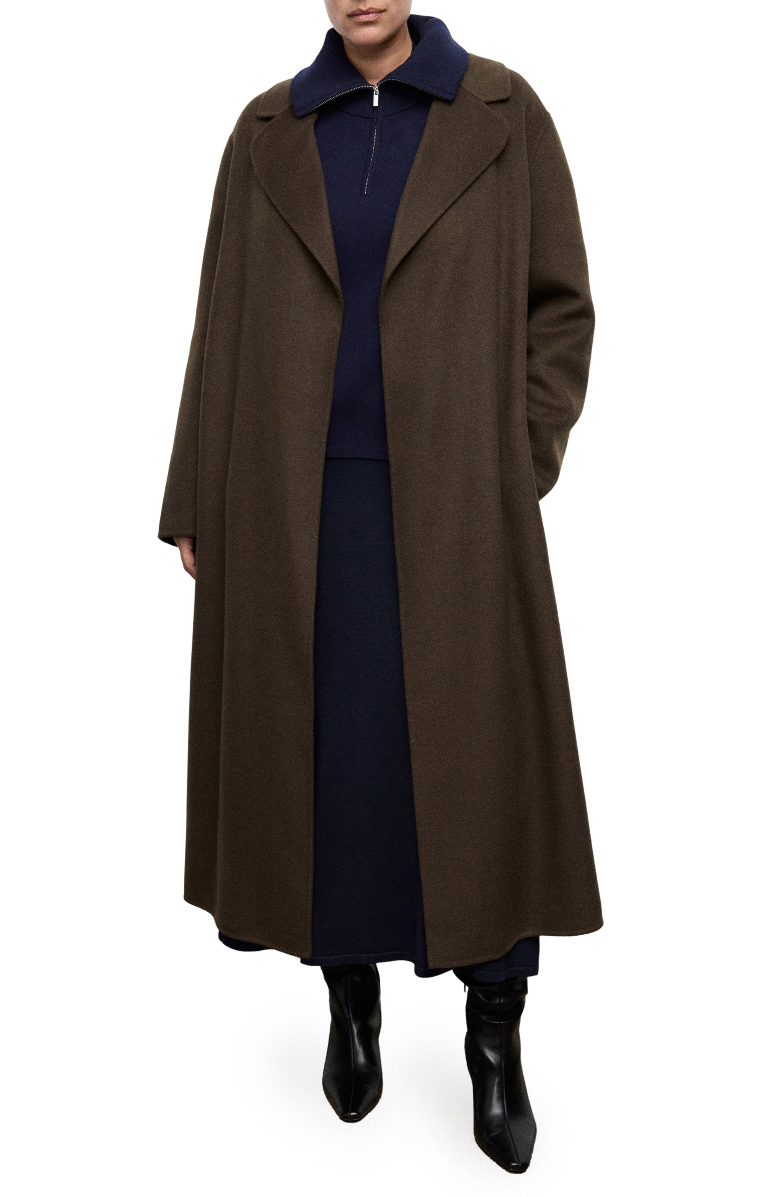 Wool Blend Wrap Coat - image 1
