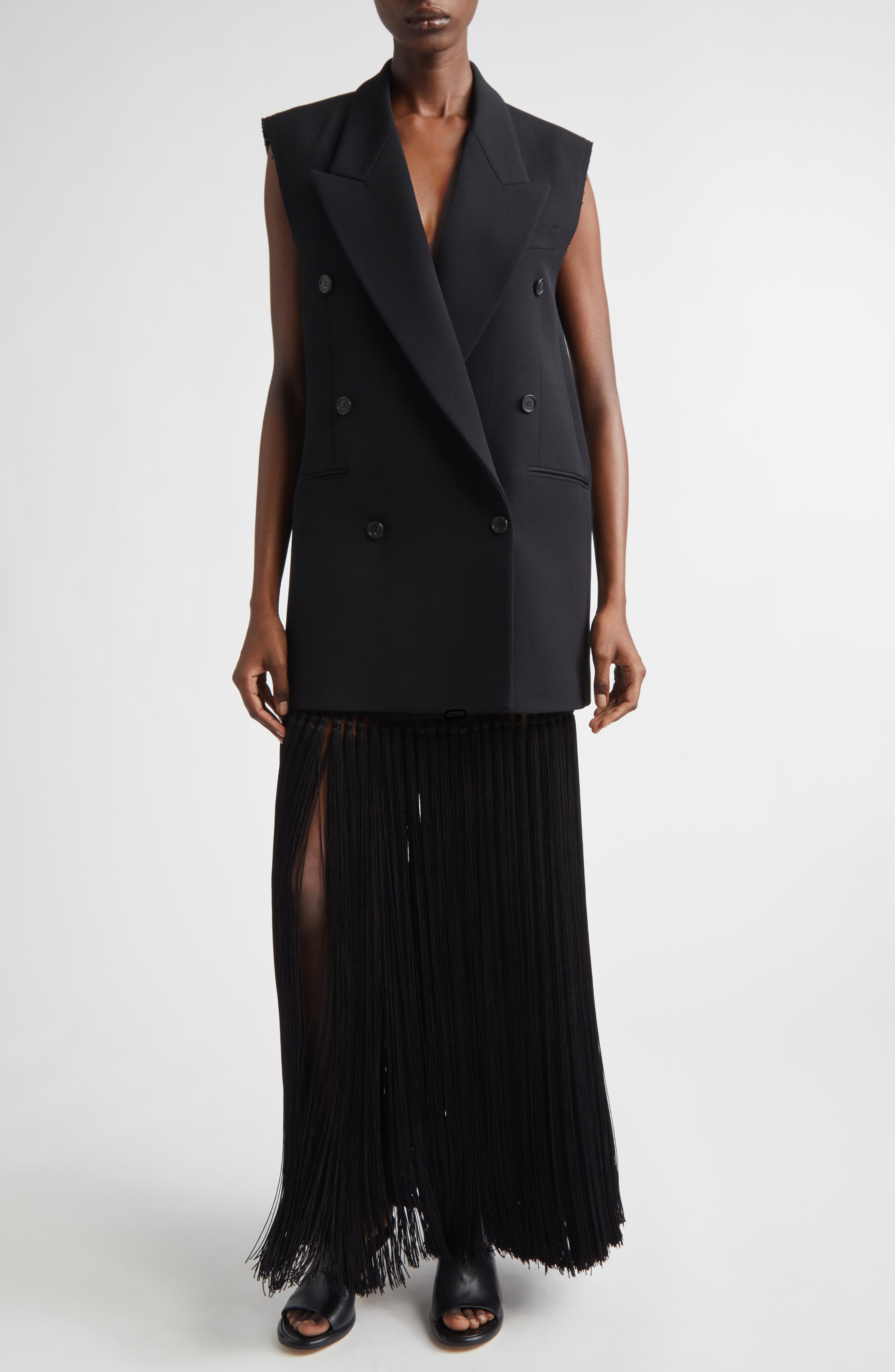 Tassel Wool Gabardine Miniskirt - image 2