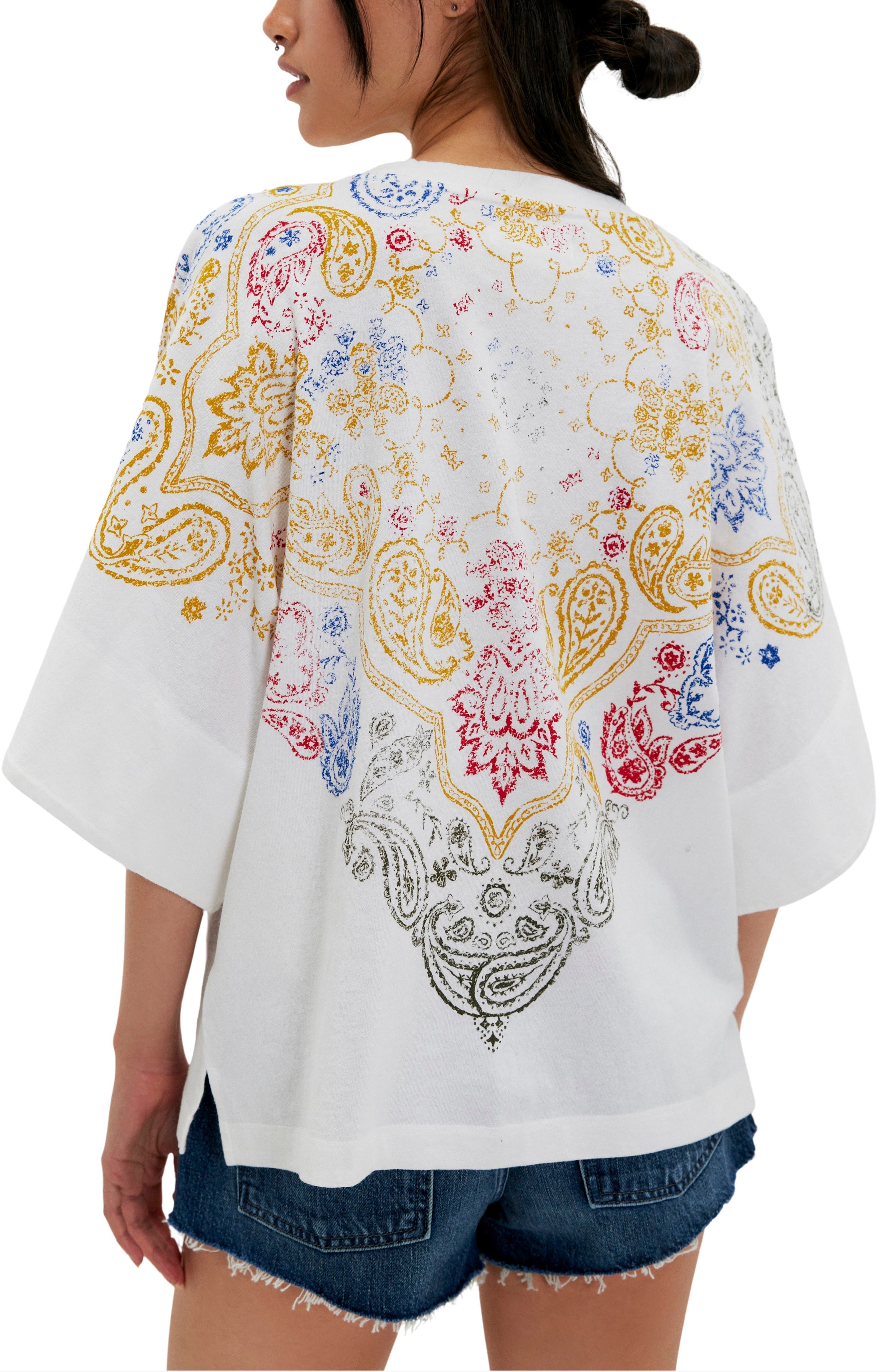 Heirloom Paisley Print Oversize T-Shirt - image 2