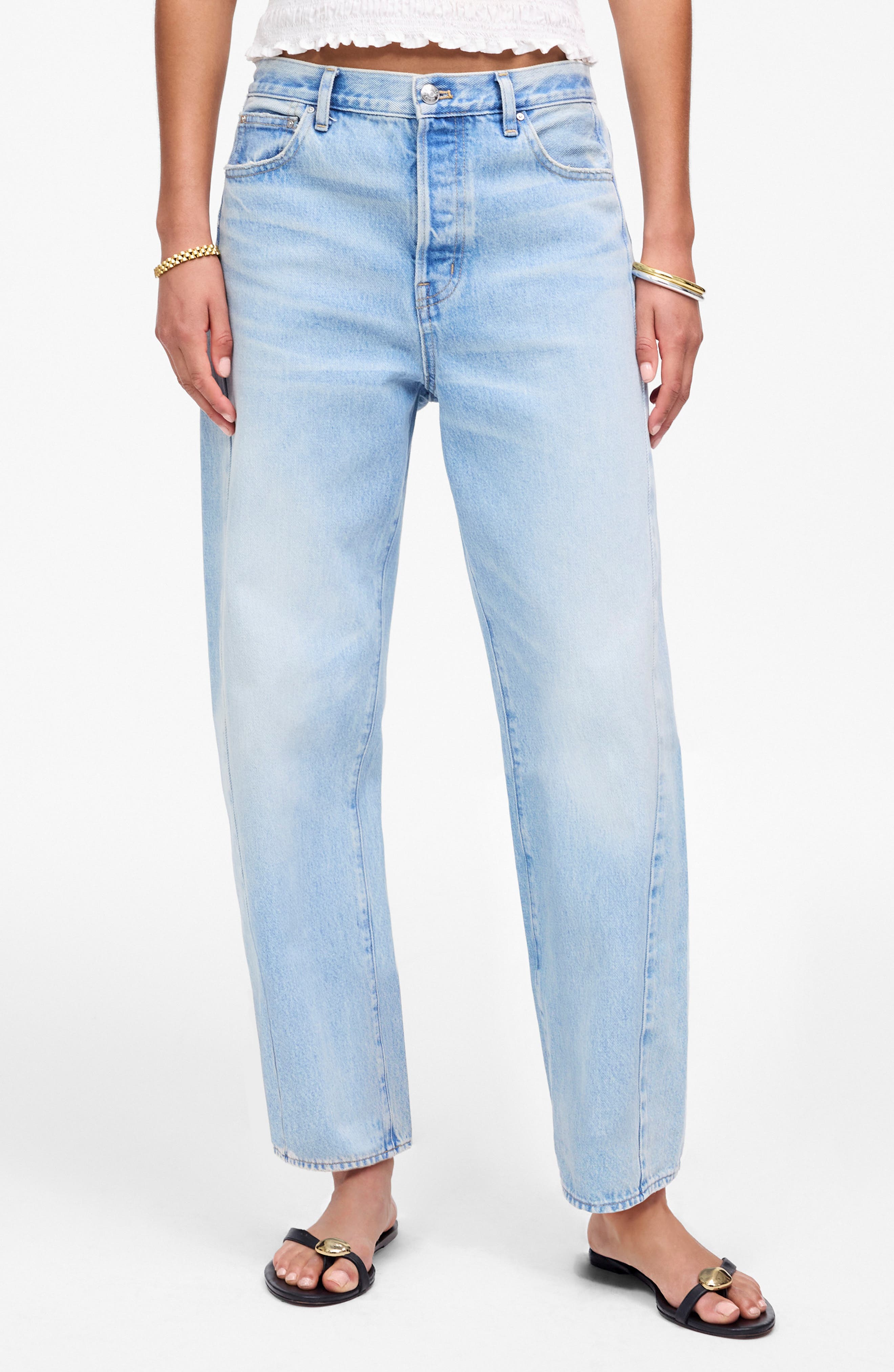 Pieced Barrel Leg Jeans - image 1