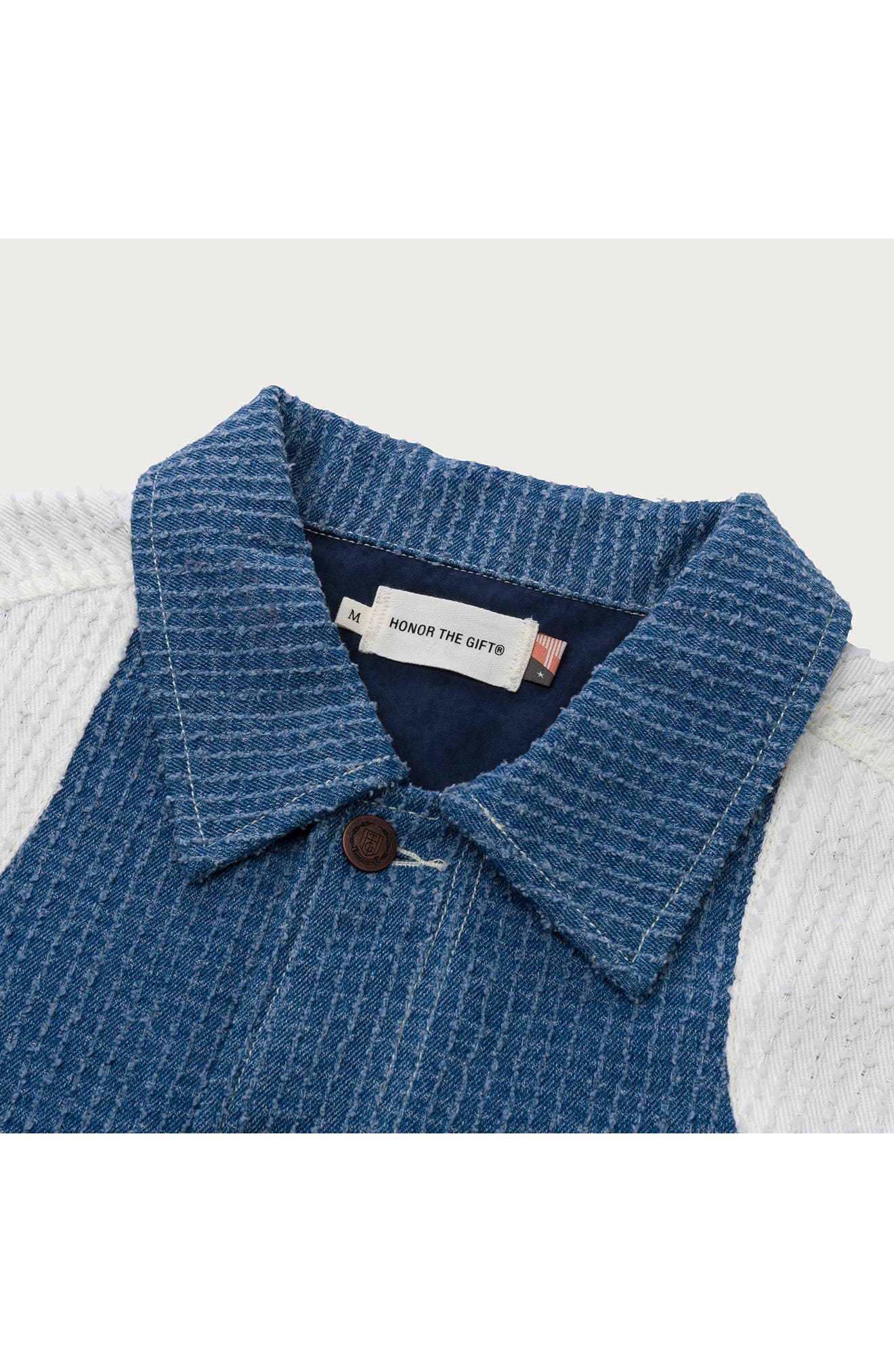 Colorblock Denim Trucker Jacket - image 2