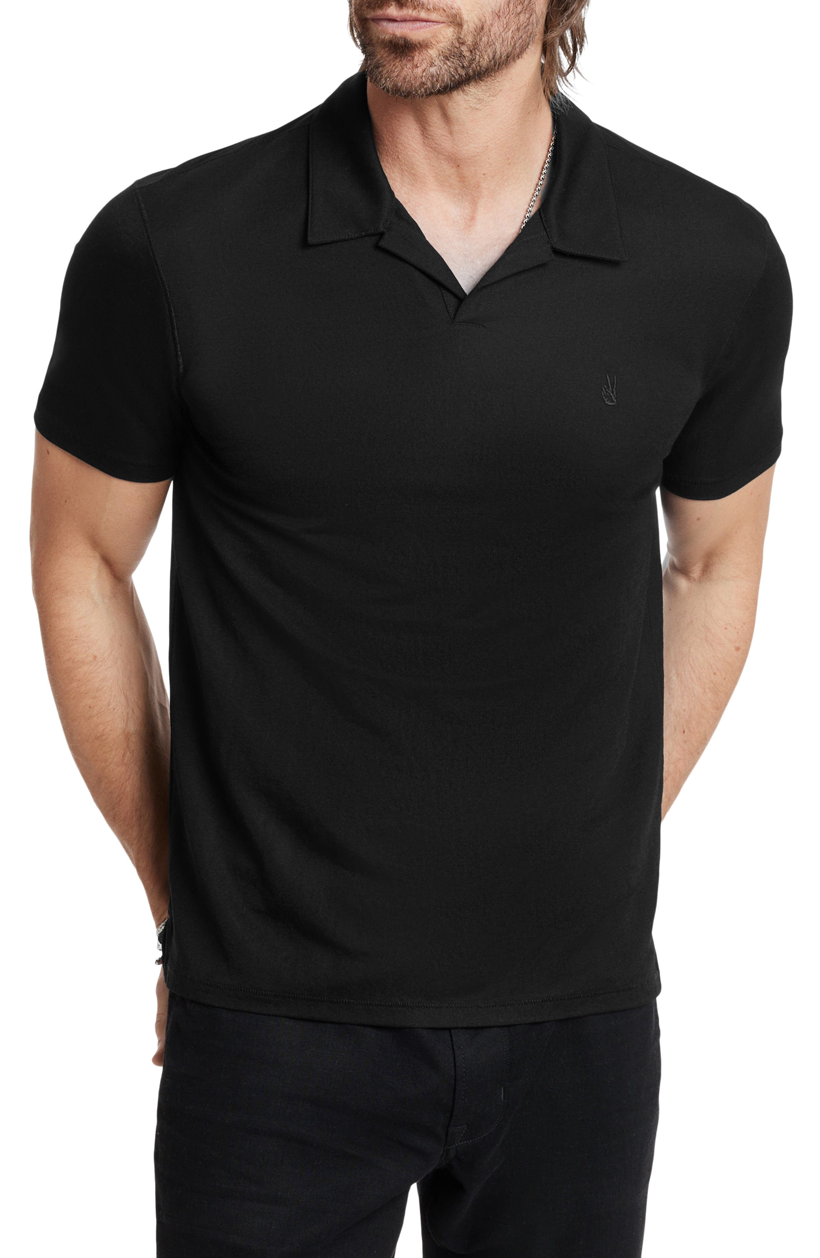 Leroy Johnny Collar Solid Pique Polo - image 1