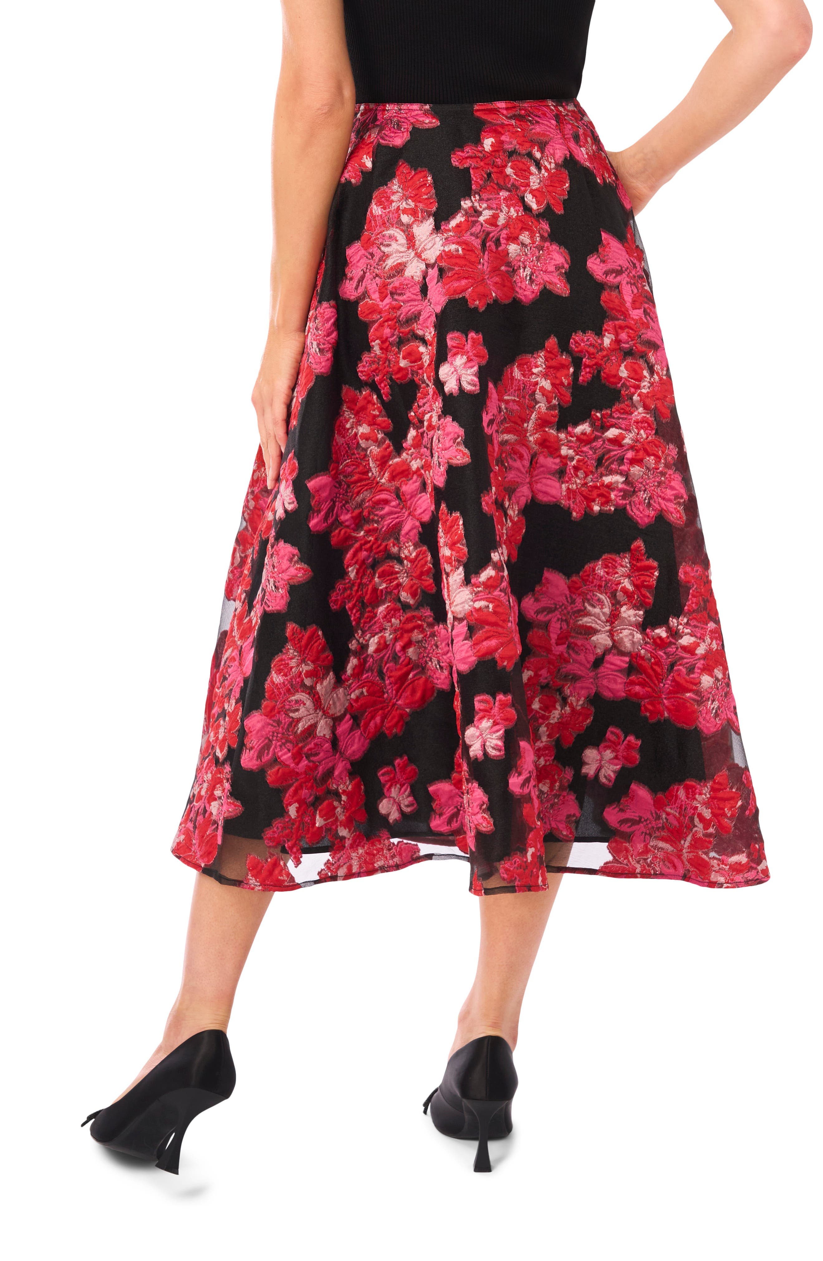 Fiona Floral Brocade Midi Skirt - image 2