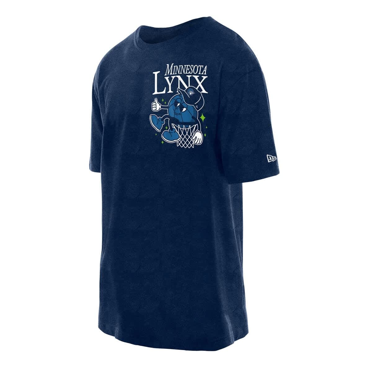 Men's New Era Navy Minnesota Lynx Old School Sport Enzyme Wash Oversized T-Shirt - image 2