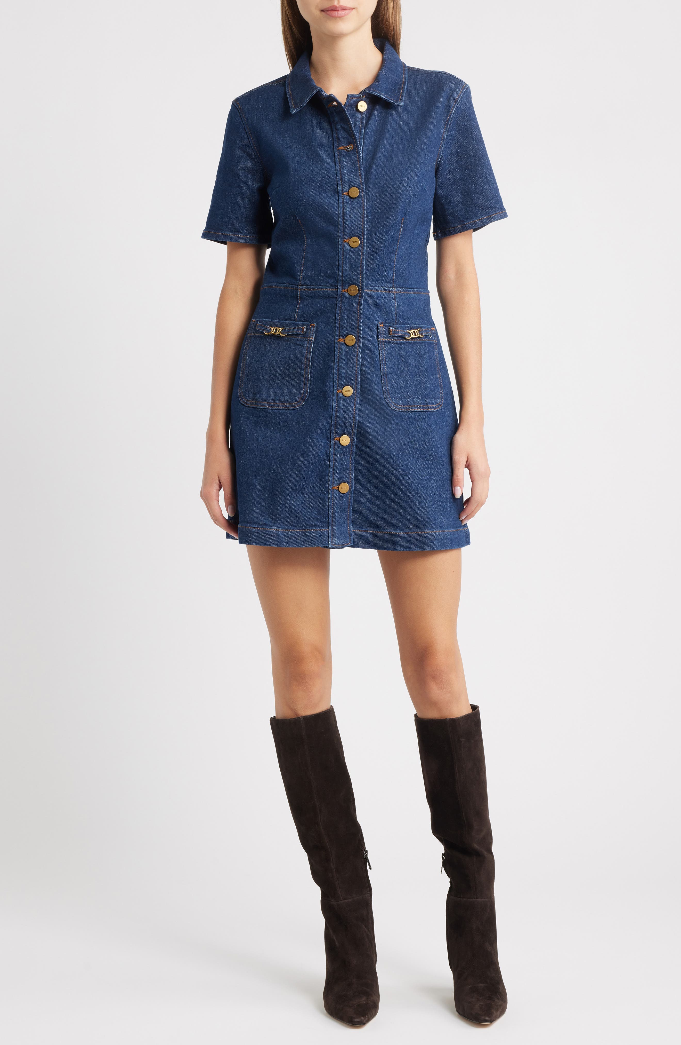 Clementine Stretch Organic Cotton Denim Dress - image 1
