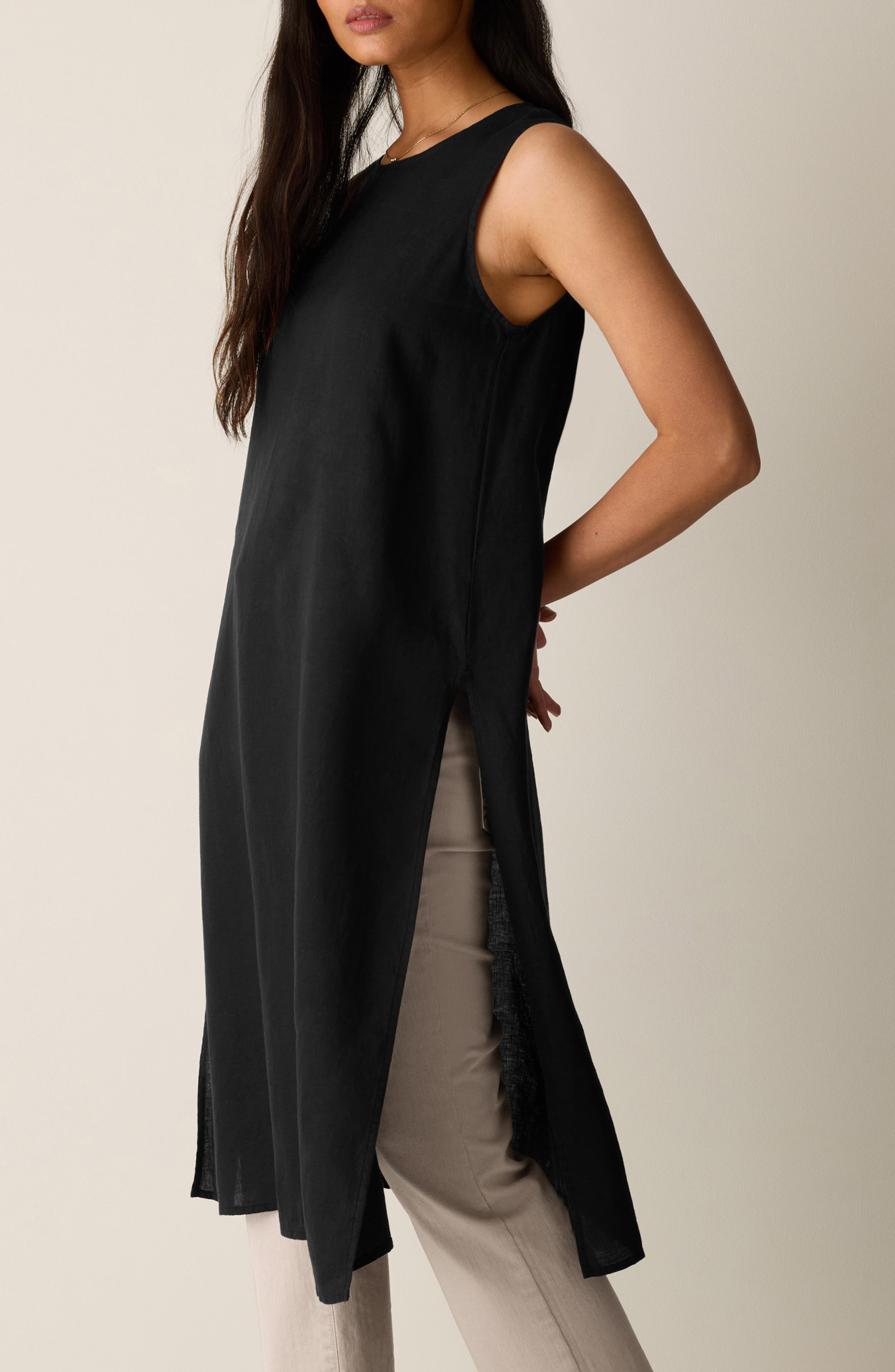 Longline Organic Linen Tunic - image 1