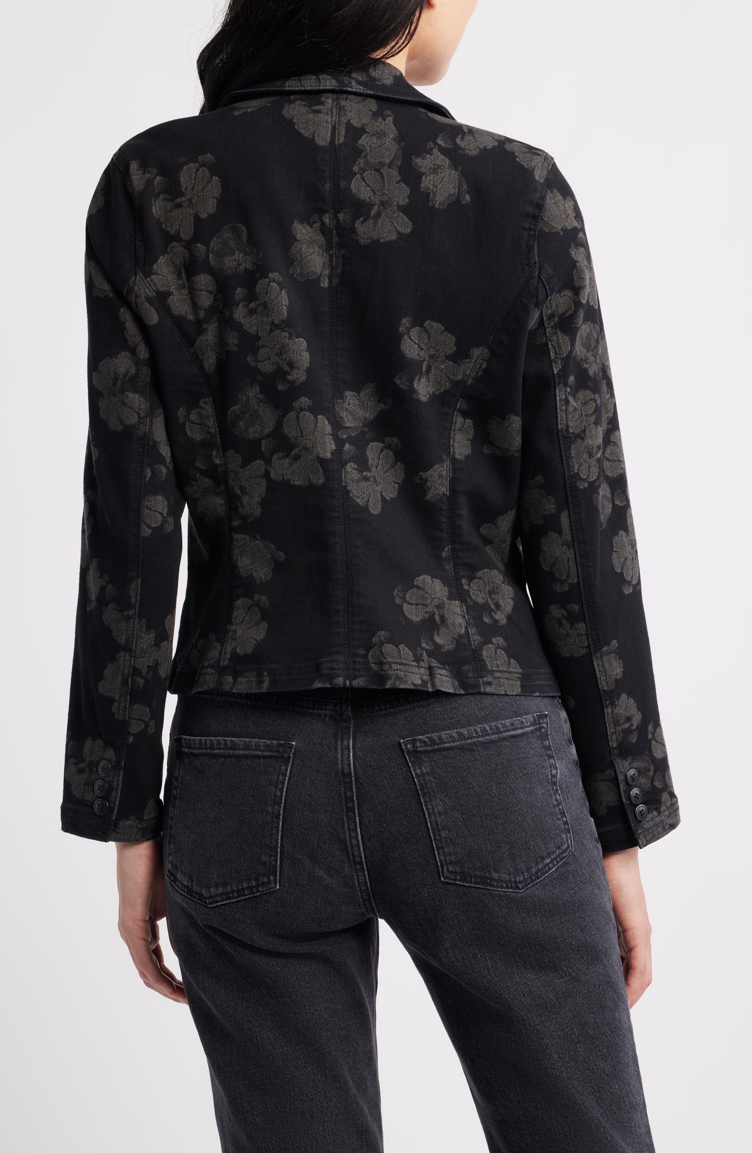 Floral Denim Blazer - image 2