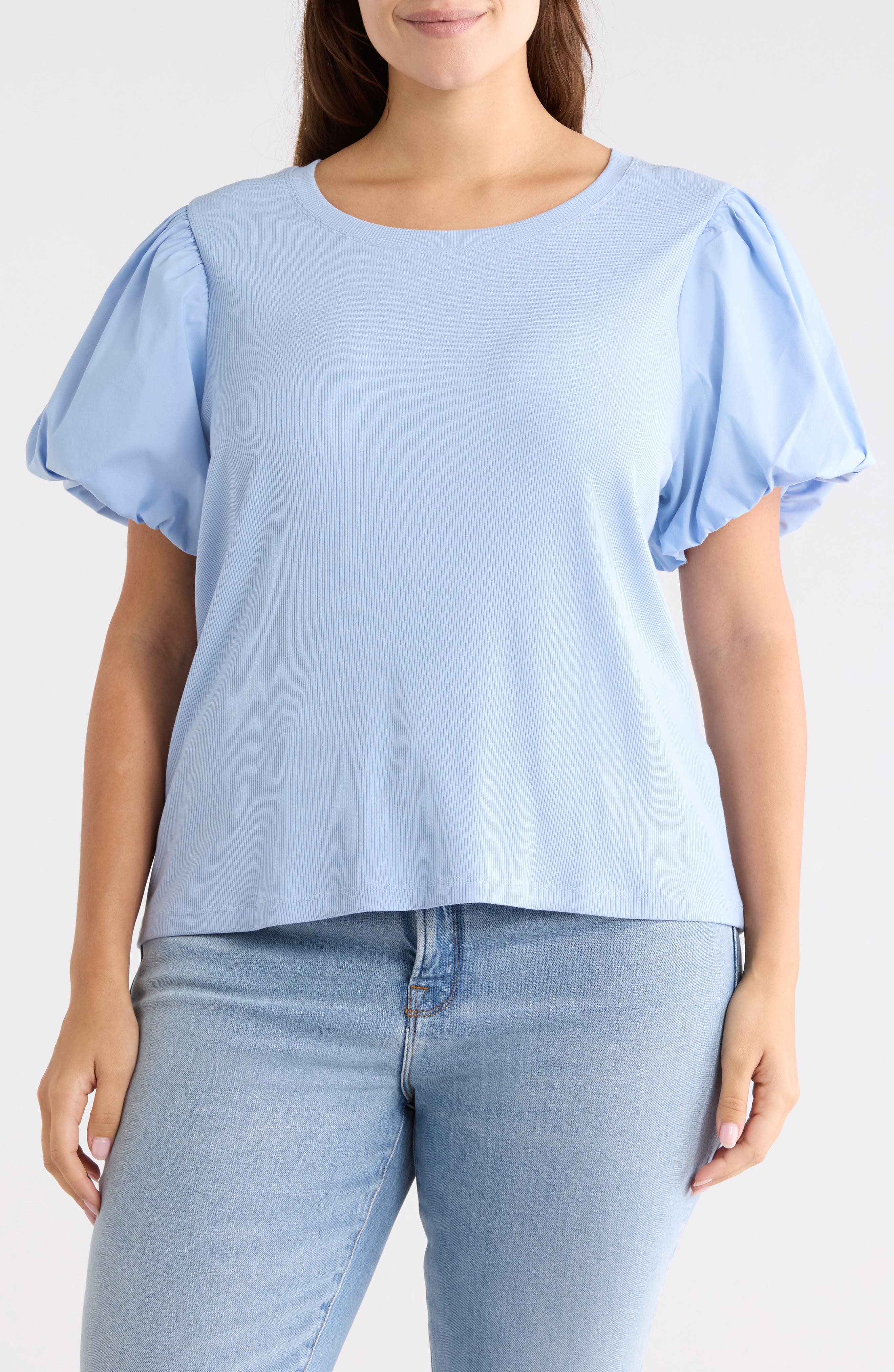 Crewneck Puff Sleeve Top - image 3