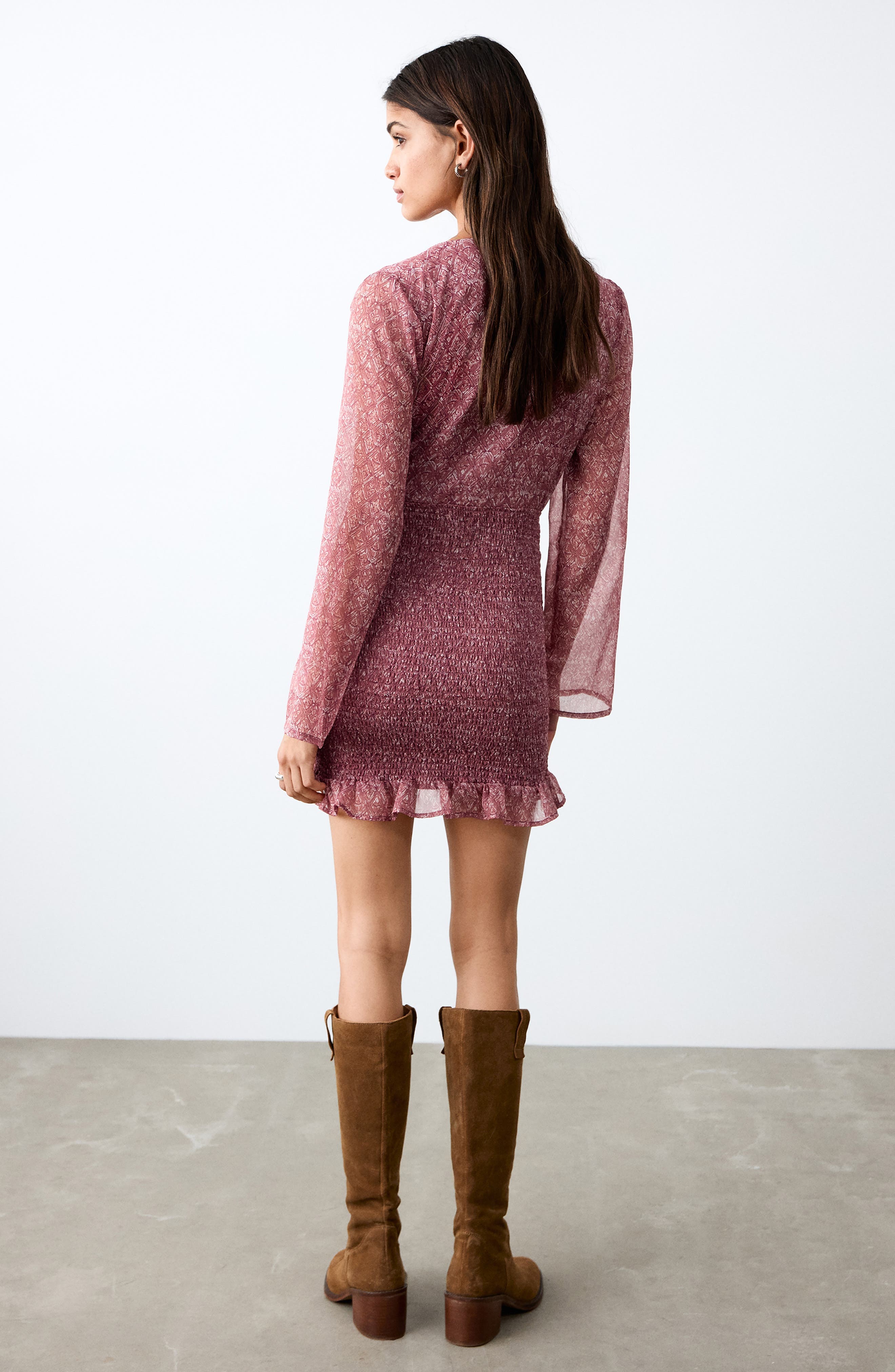 Long Sleeve Cutout Minidress - image 2