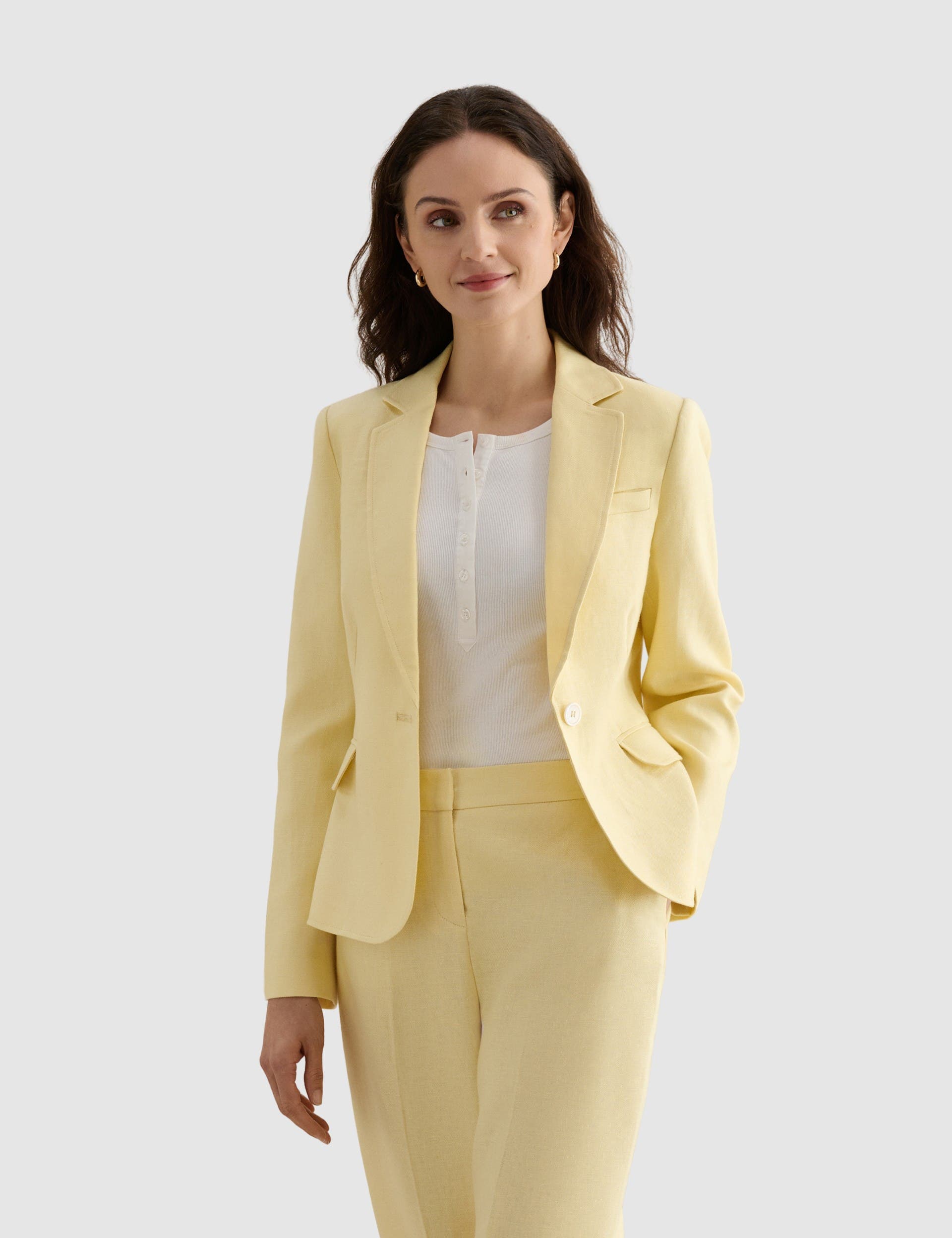 Adalee Linen Tailored Blazer - image 1