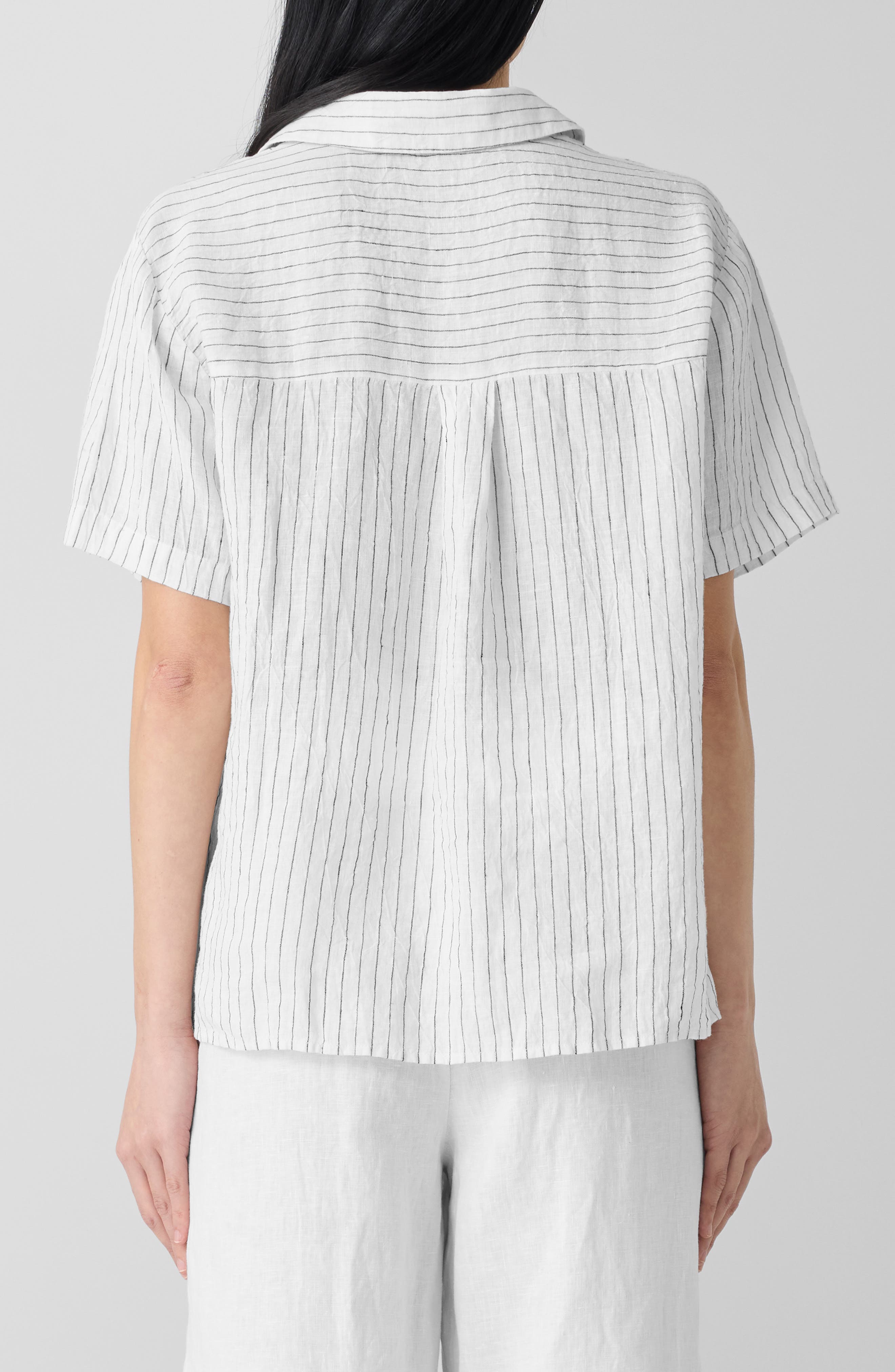 Stripe Organic Linen Button-Up Shirt - image 2