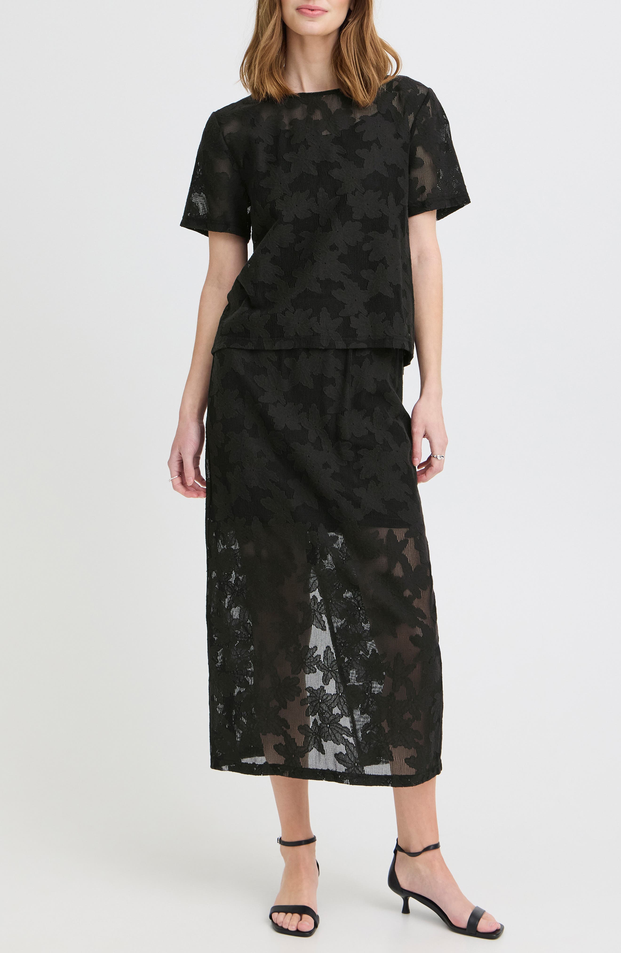Short Sleeve Lace Shirt - image 1