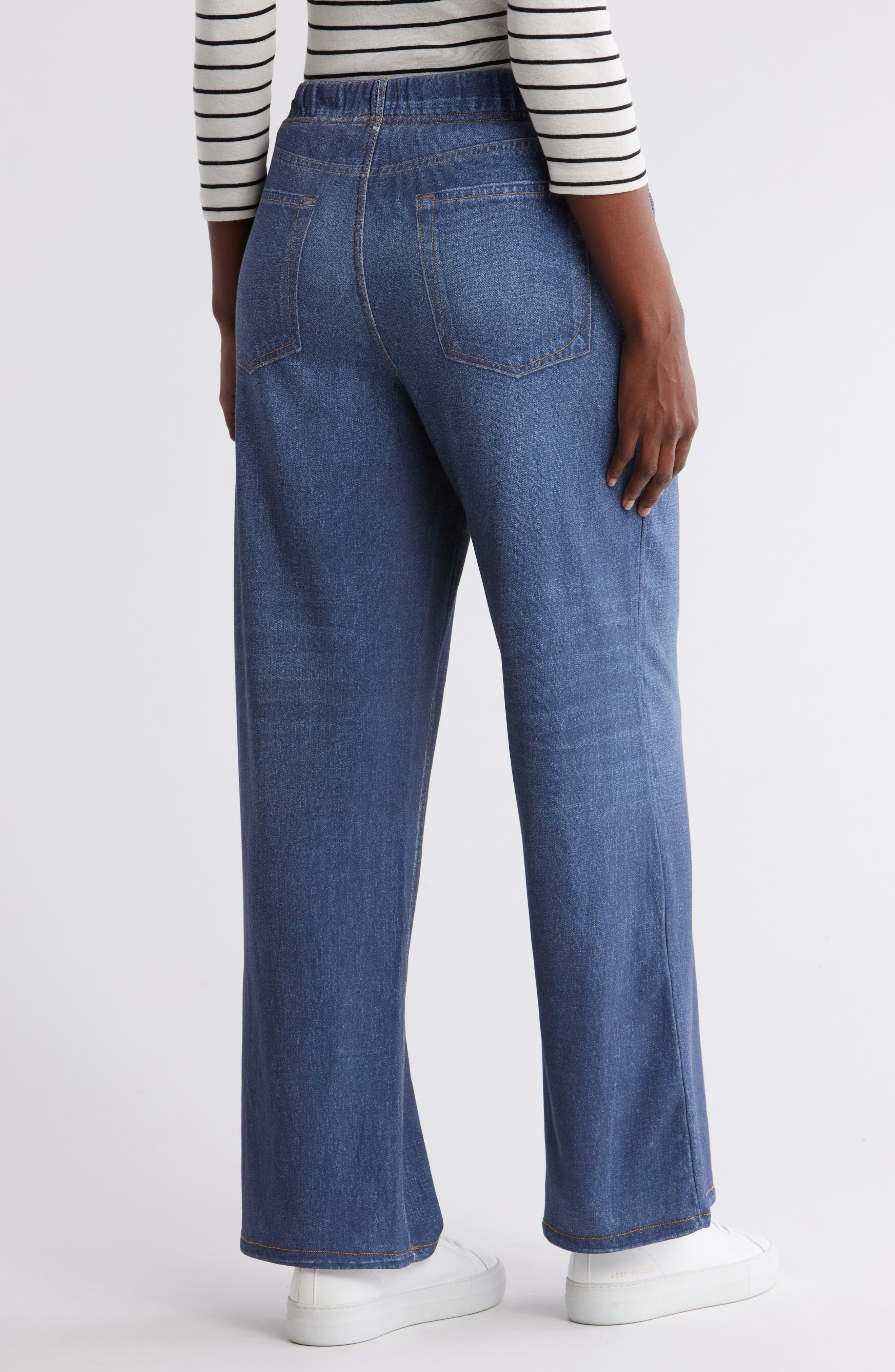 Mirage Denim Printed French Terry Wide Leg Pants - image 2