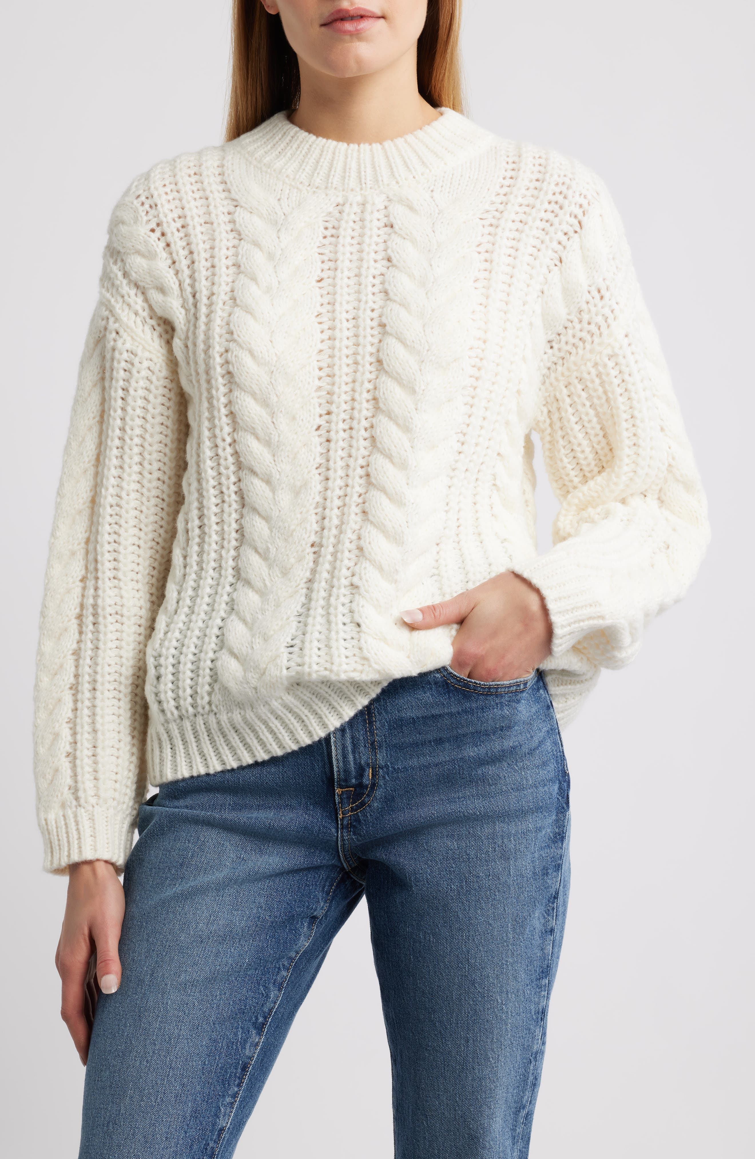 Cable Knit Sweater - image 1