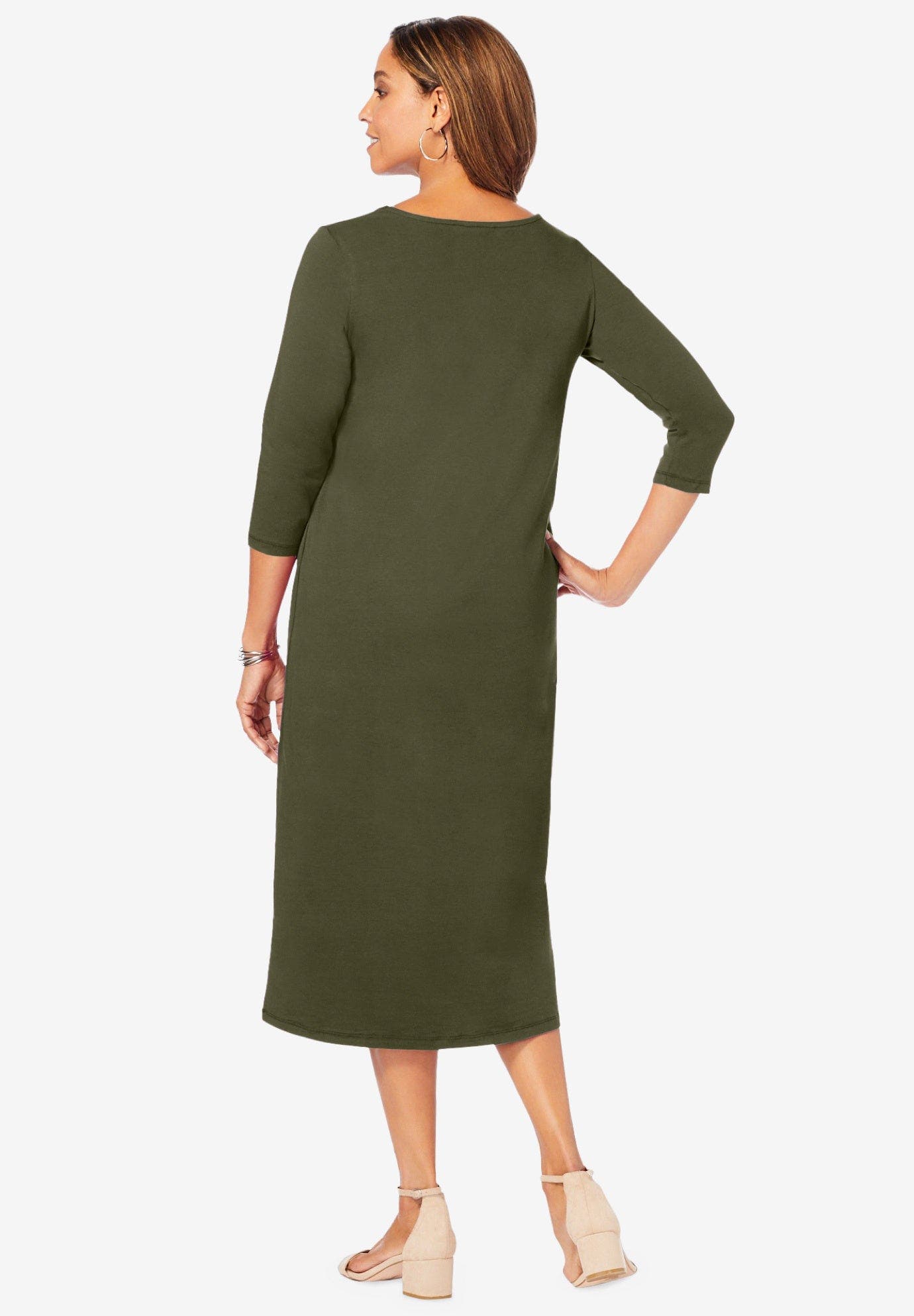 Stretch Cotton T-Shirt Dress - image 2