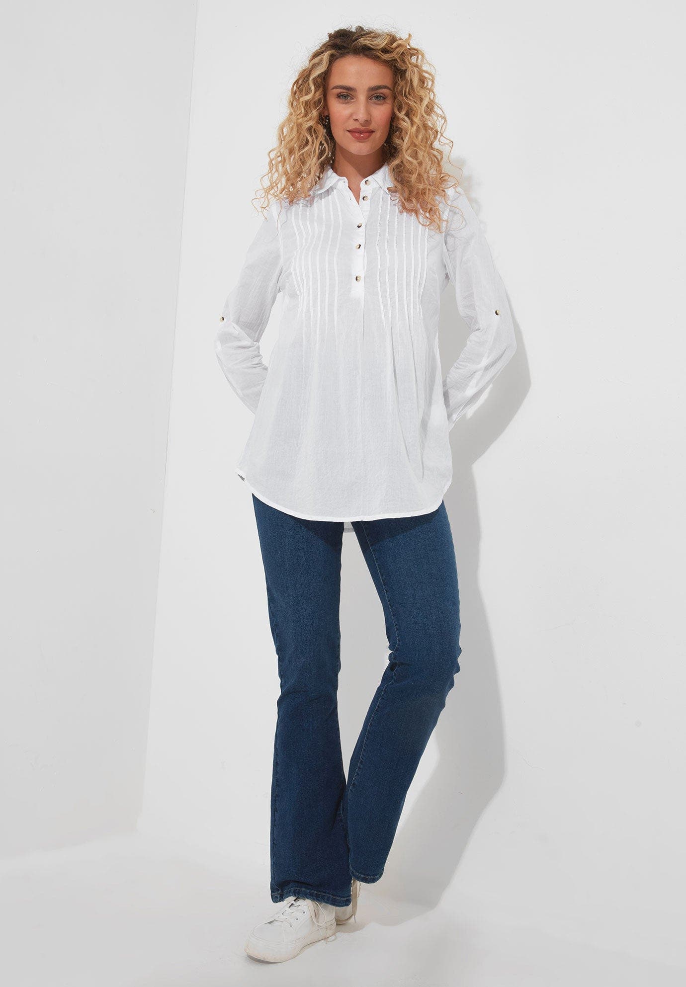 Cotton Pintuck Tunic - image 2
