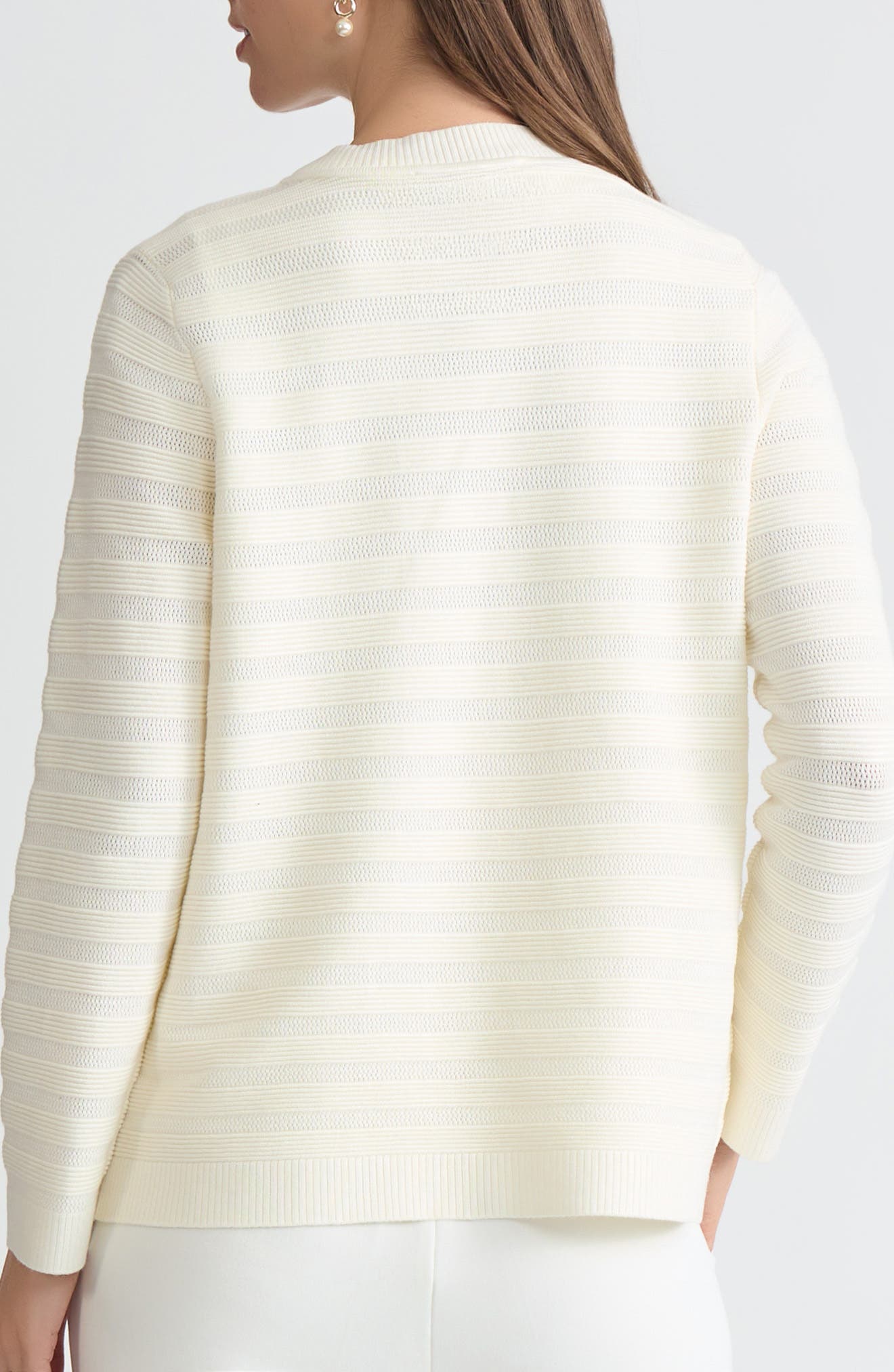 Kissing Front Ottoman Stitch Cardigan - image 2