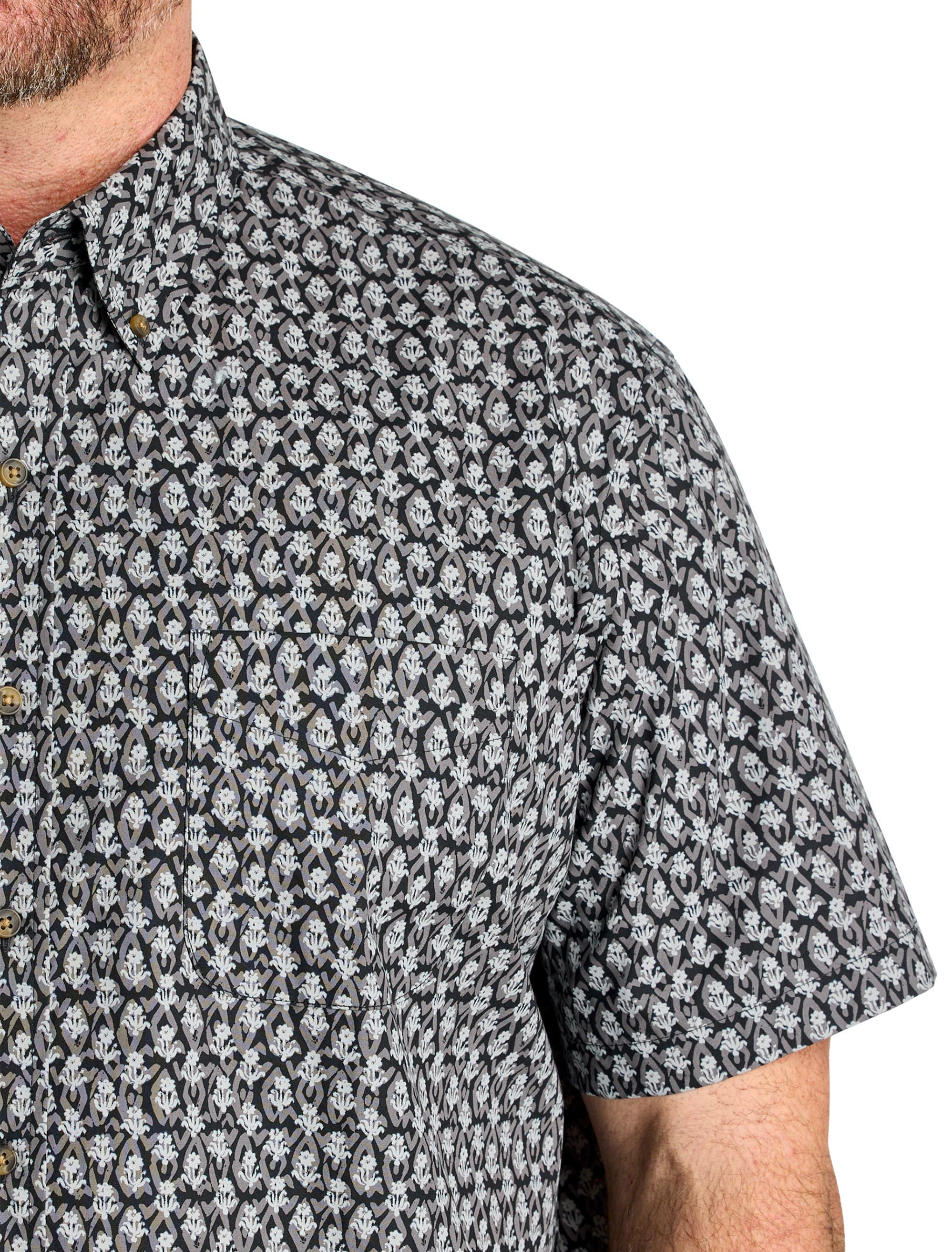 Big & Tall Easy-Care Abstract Print Sport Shirt - image 2