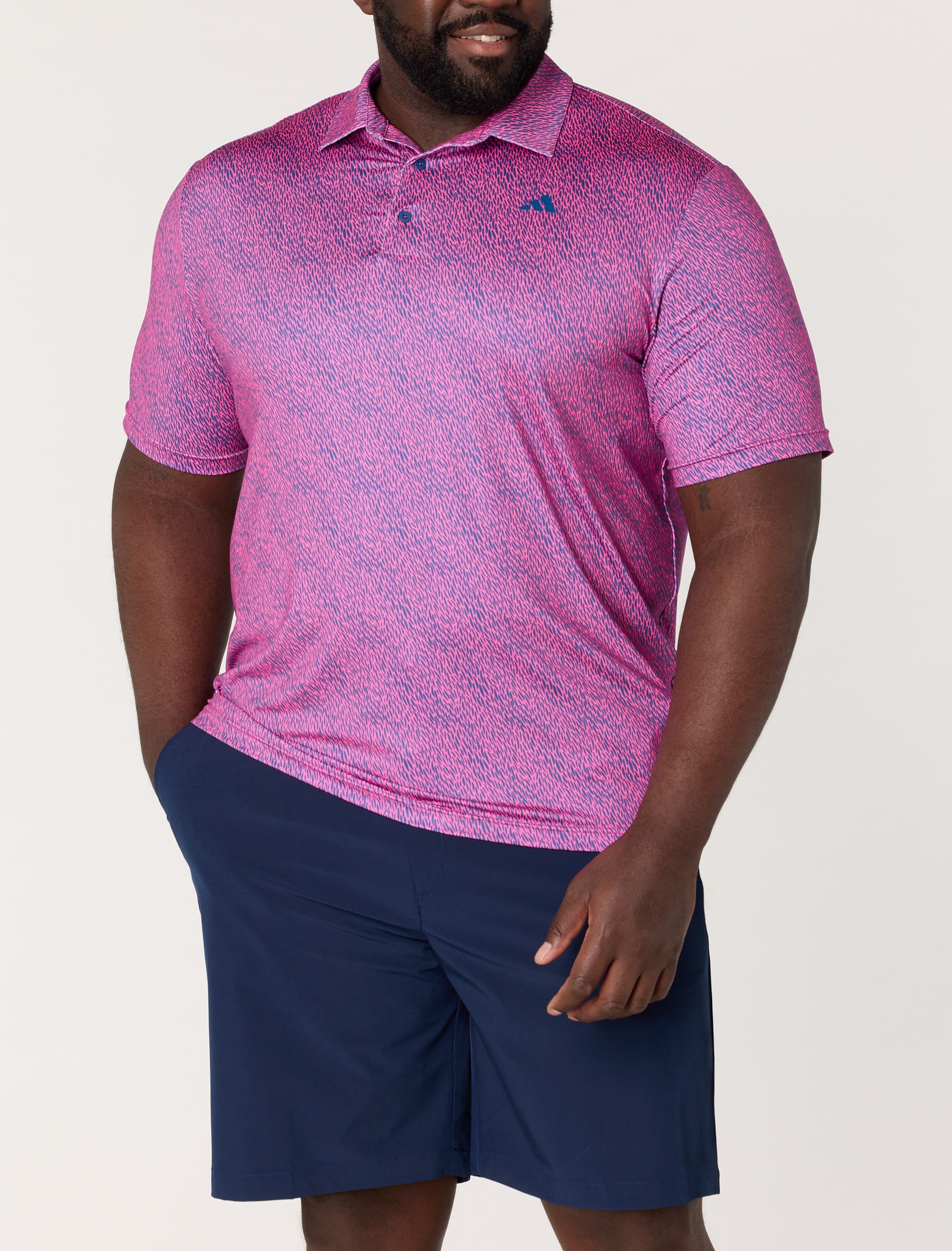 Big & Tall Ultimate 365 Feather Print Polo Shirt - image 3