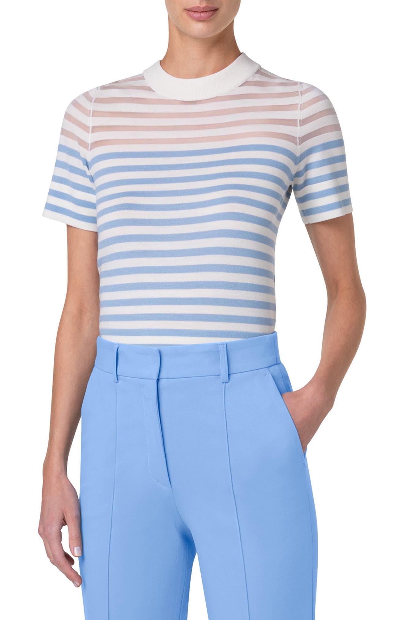 Kodak Stripe Short Sleeve Sweater - image 1