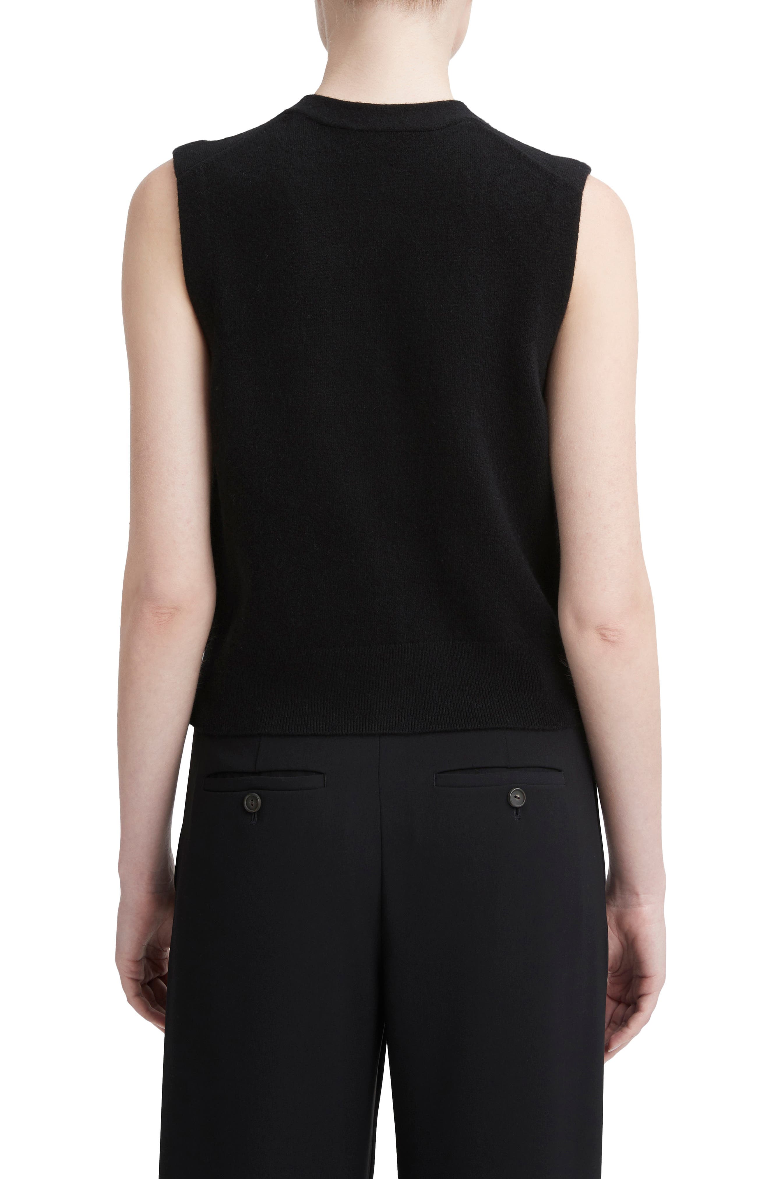 Shrunken Button Wool & Cashmere Blend Vest - image 2