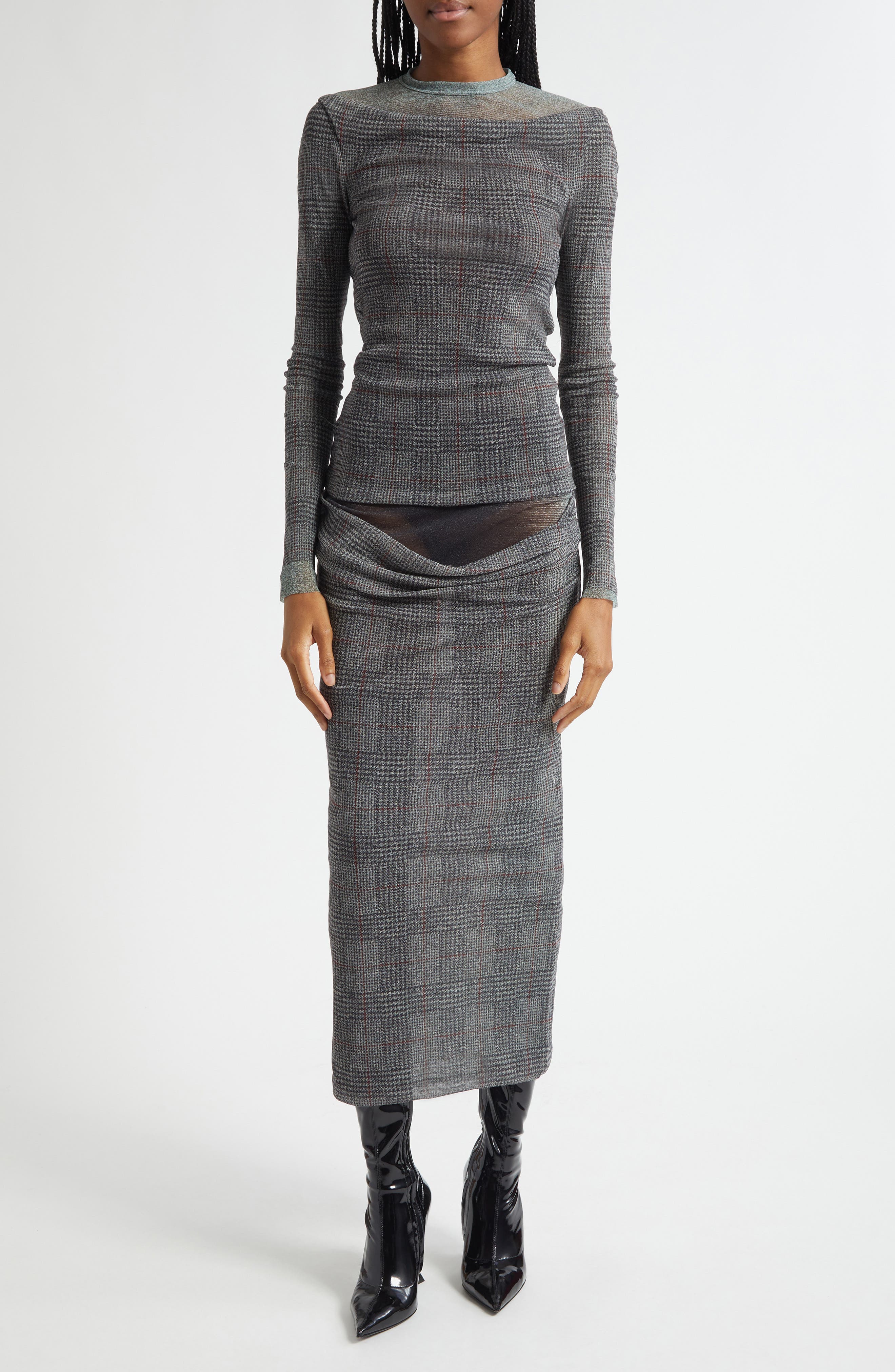 The Prince of Wales Plaid Tulle Top - image 2