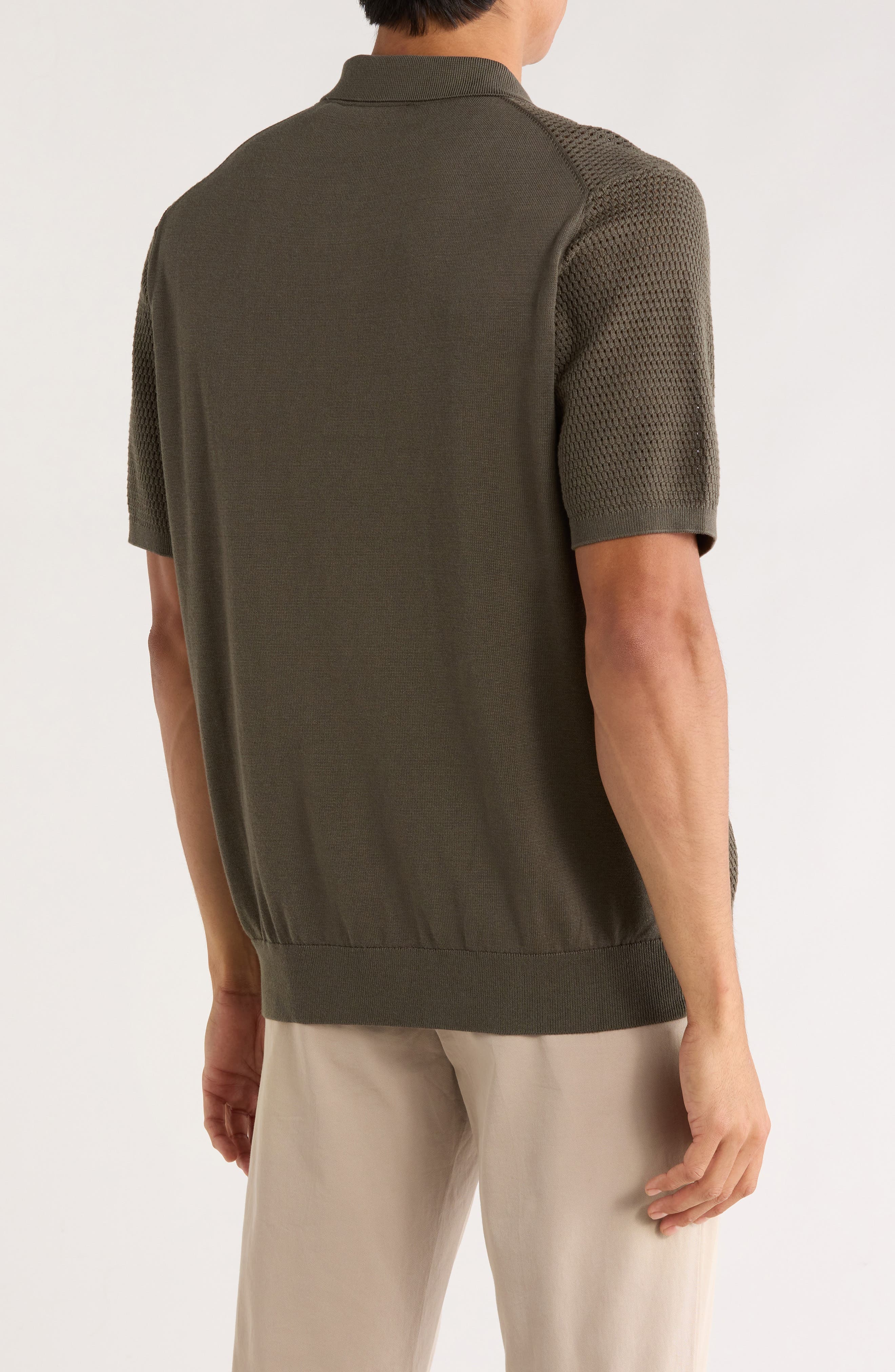 Textured Quarter Zip Polo - image 2